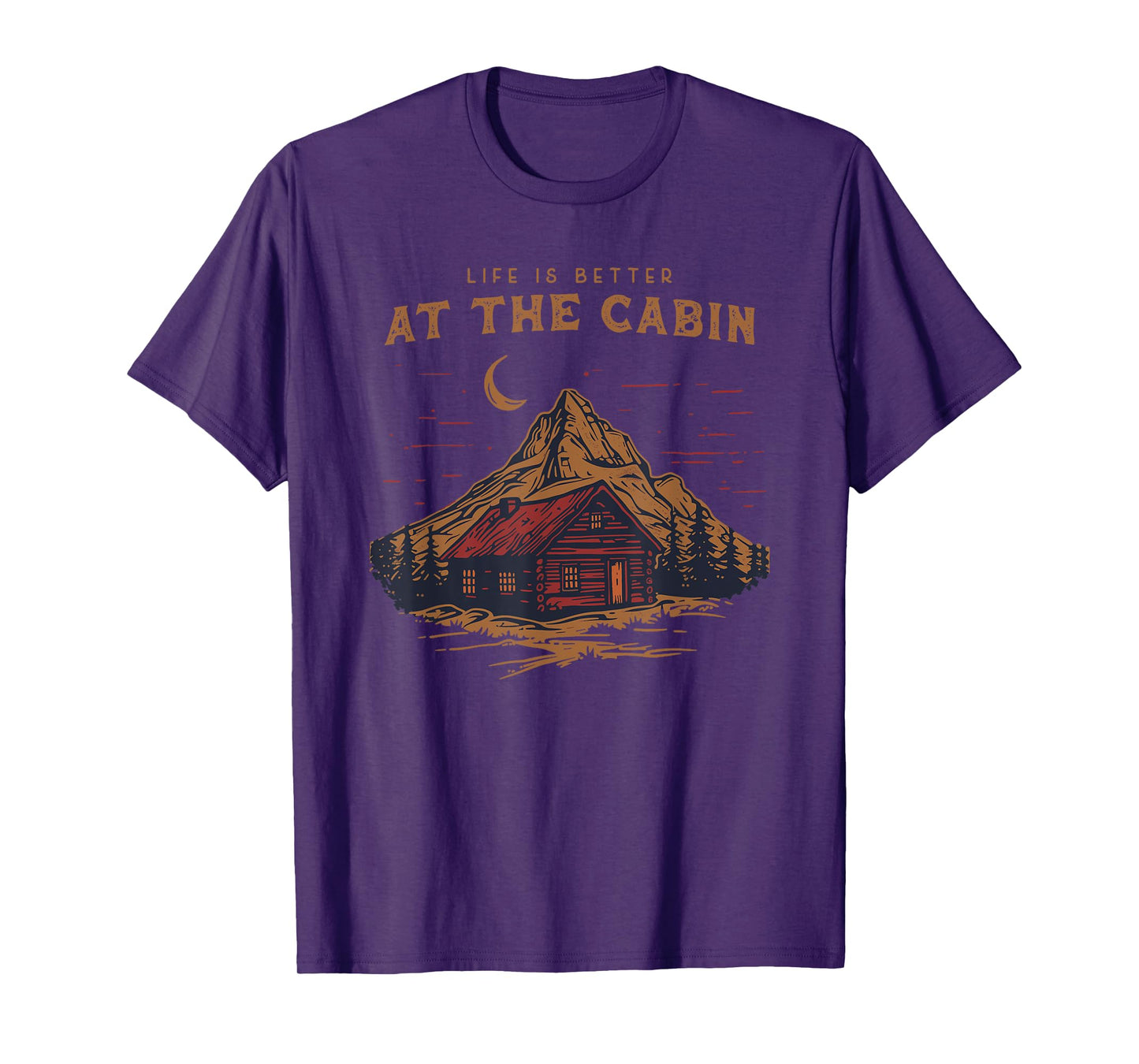 Life Is Better At The Cabin Retro Vintage T-Shirt
