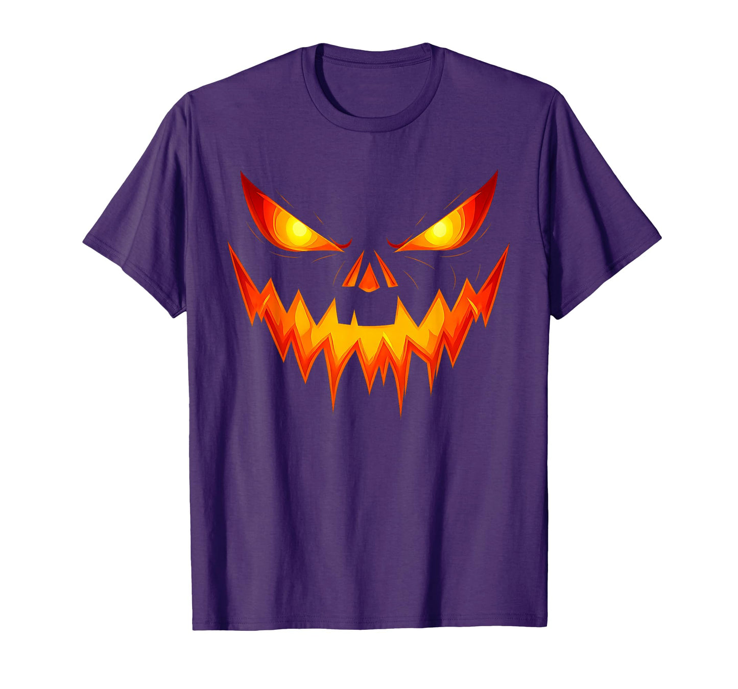 Scary Pumpkin Jack O Lantern Face Halloween Men Boys Kids T-Shirt