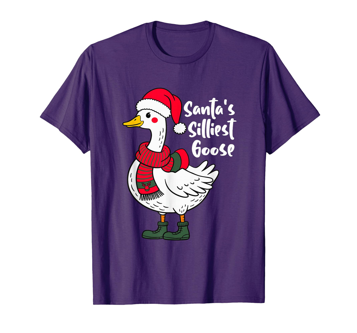 Santa's Silliest Goose Funny Family Santa Outfit Gifts T-Shirt