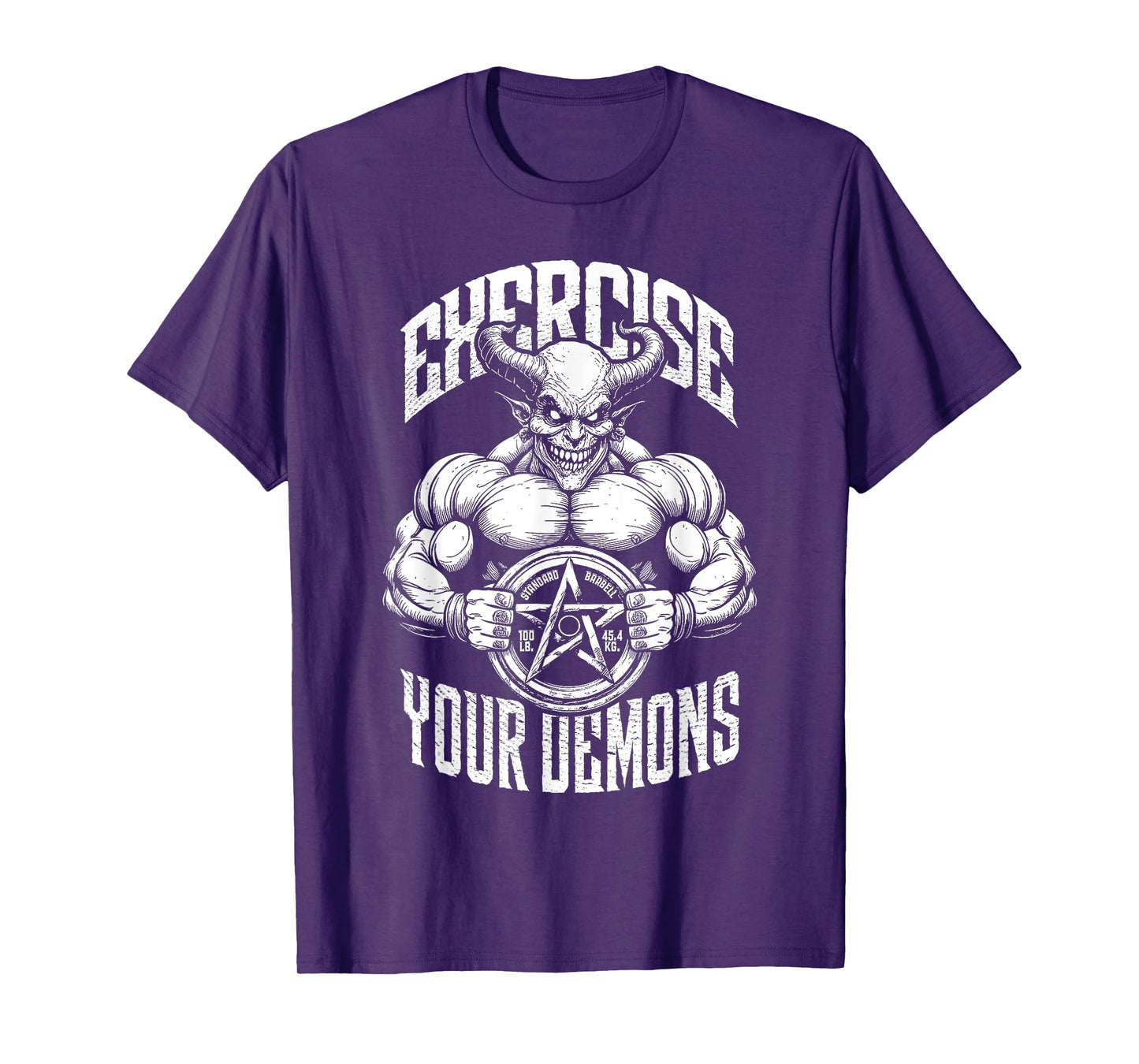 Exercise Your Demons Funny Gym Satanic Gothic Devil Workout T-Shirt