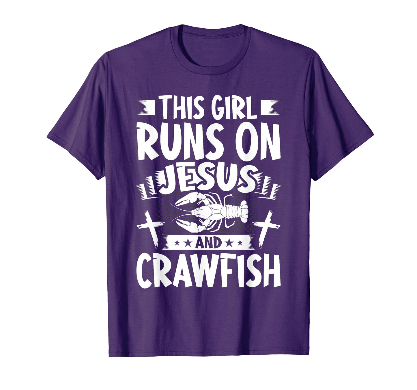 This Girl Runs on Jesus and Crawfish T-Shirt