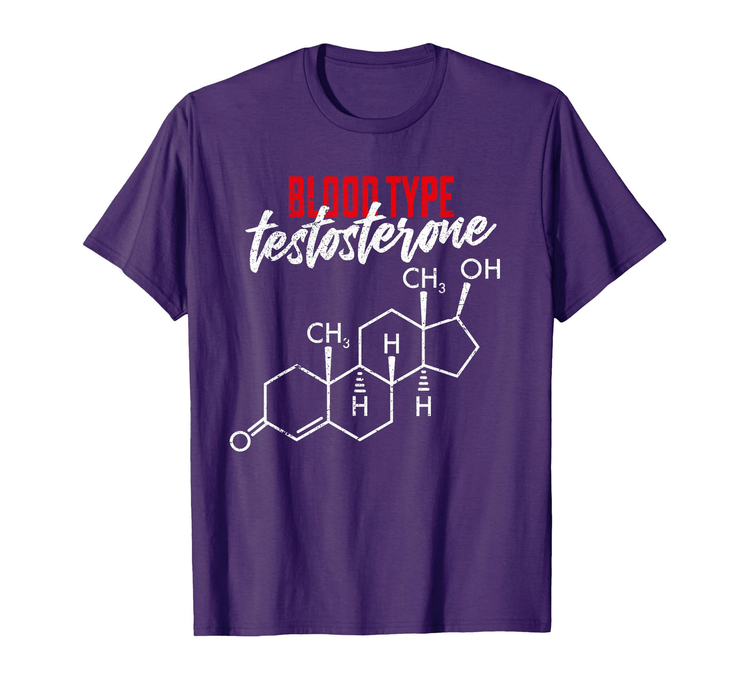 Funny Steroid Testosterone Anabolic Distressed Style T-Shirt
