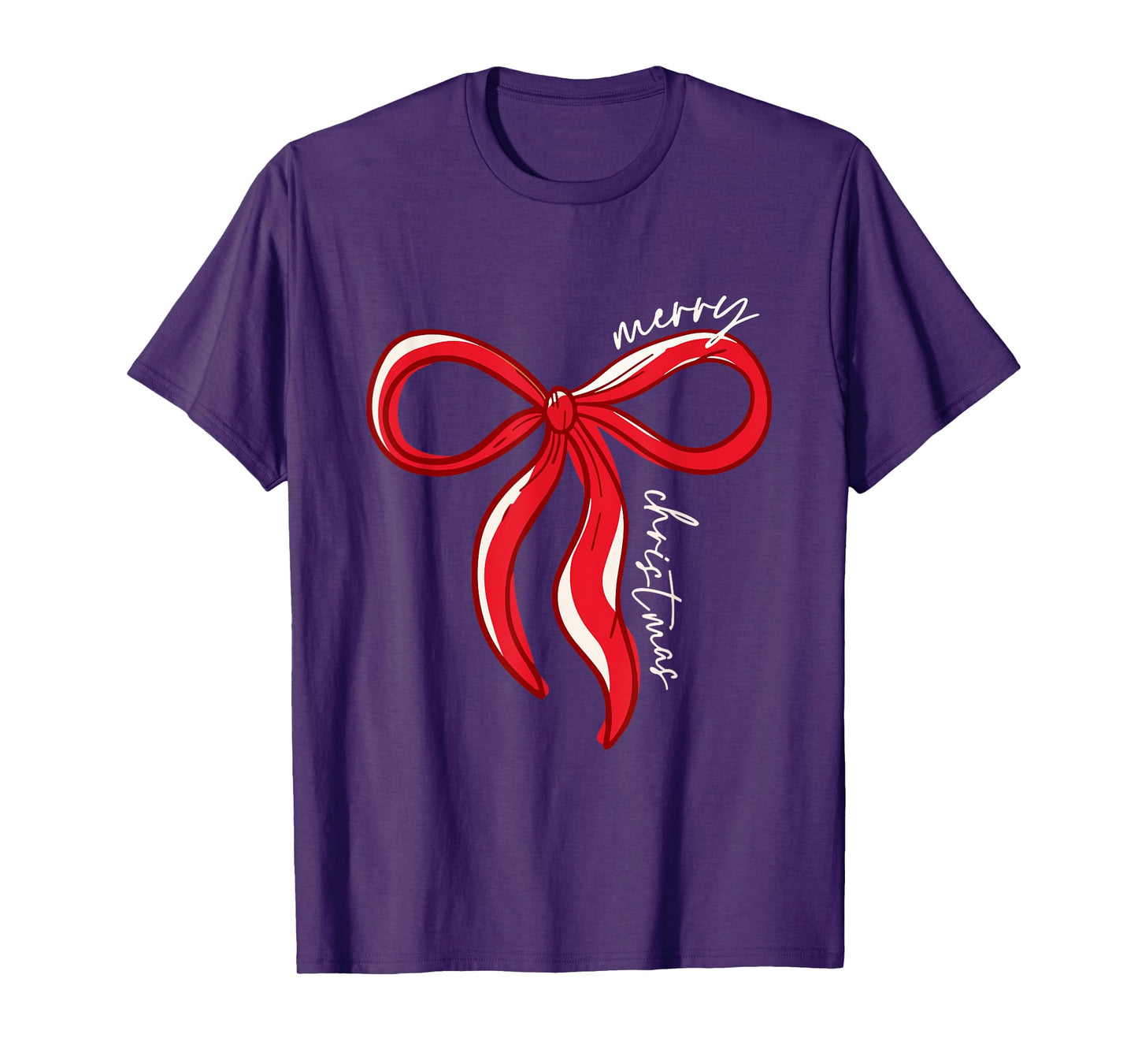 Merry Christmas Bow Red Santa Xmas Coquette Aesthetic T-Shirt