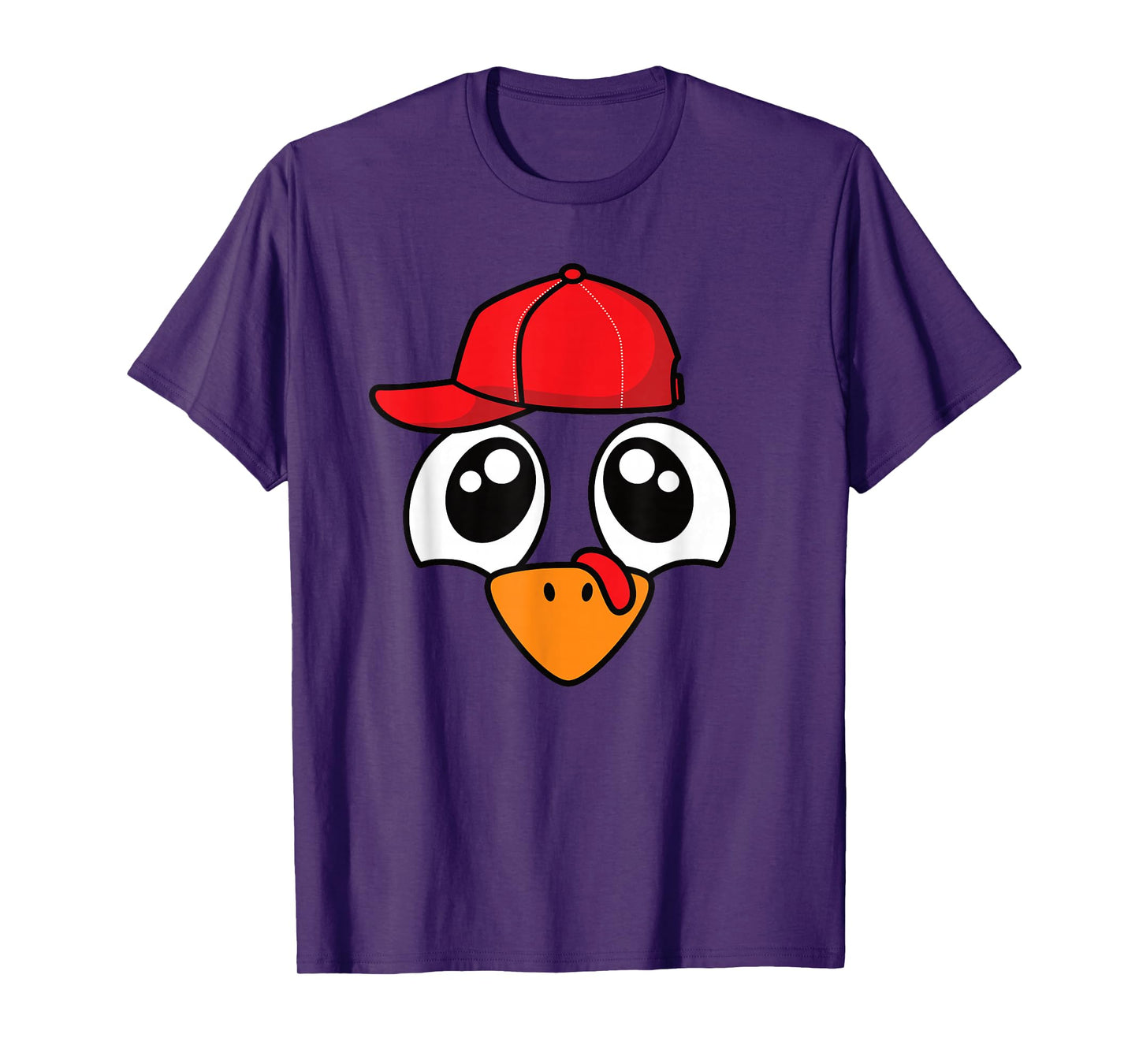 Funny Thanksgiving Turkey Face Men Boys Kids T-Shirt