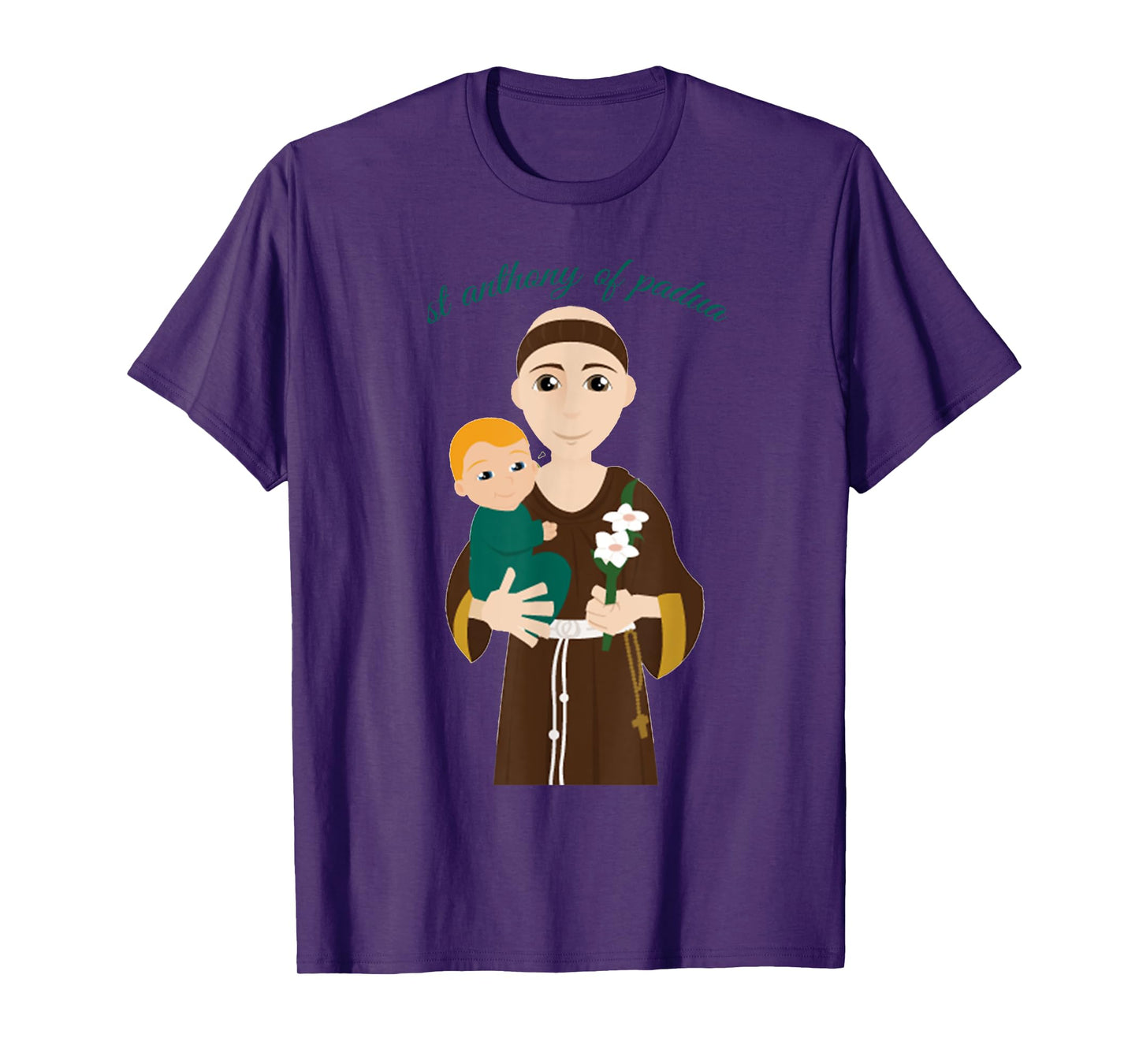 St Anthony of Padua Vintage Catholic Saint Infant Jesus T-Shirt