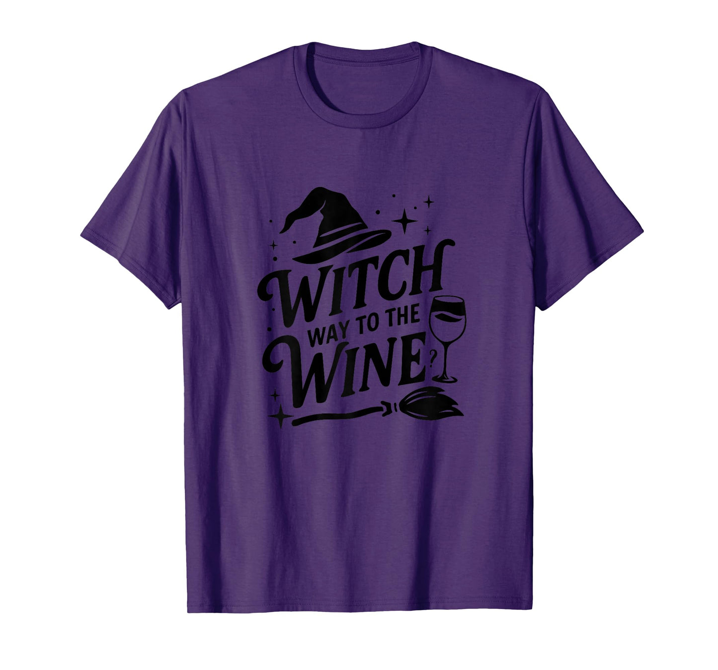 Witch Way to The Wine Funny Drinking Halloween Costume T-Shirt