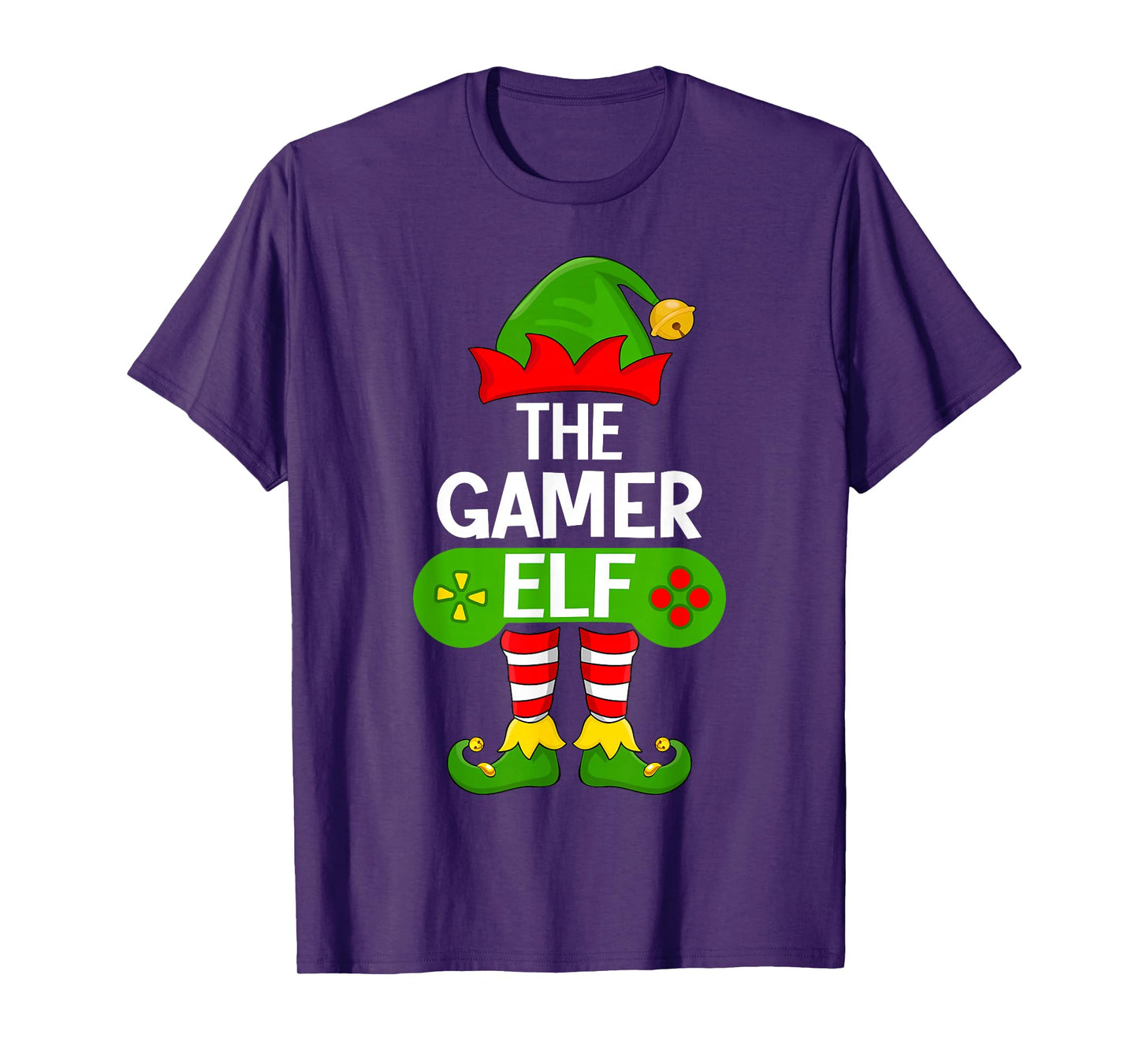 Gamer Elf Xmas Matching Family Elf Squad Christmas T-Shirt
