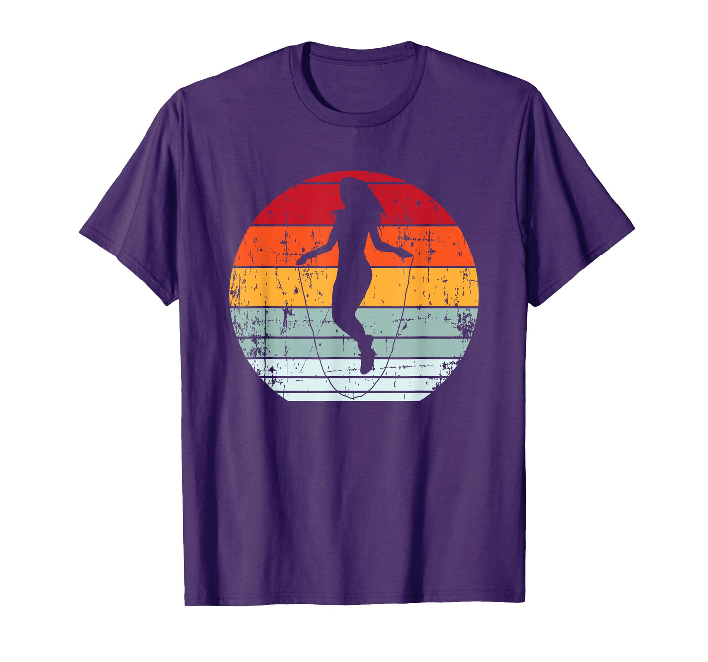 Vintage Jump Rope Skipping Funny Fitness Gift For Men Women T-Shirt