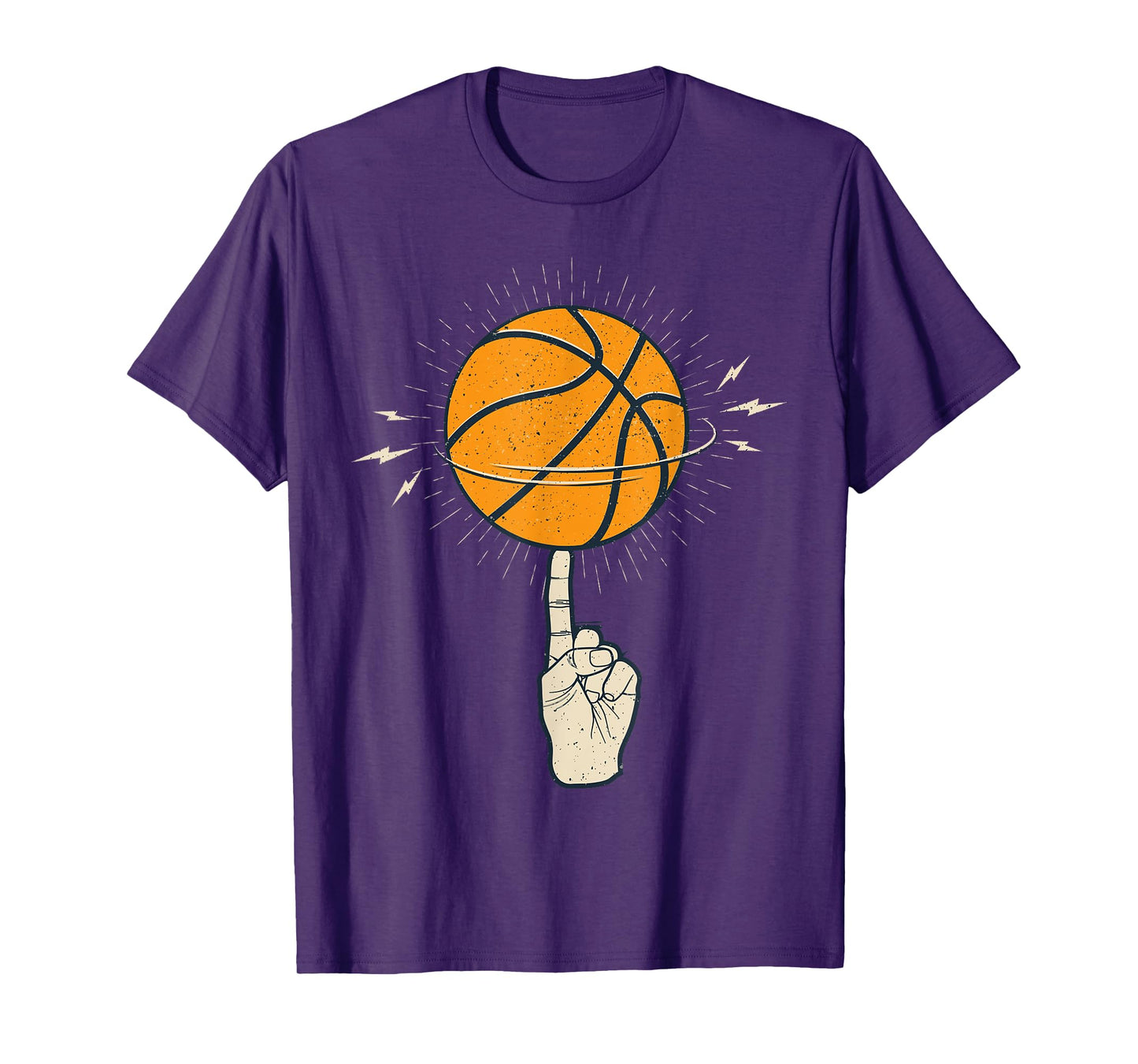 Cool Spinning Basketball On Your Finger Sport Graphic Design T-Shirt