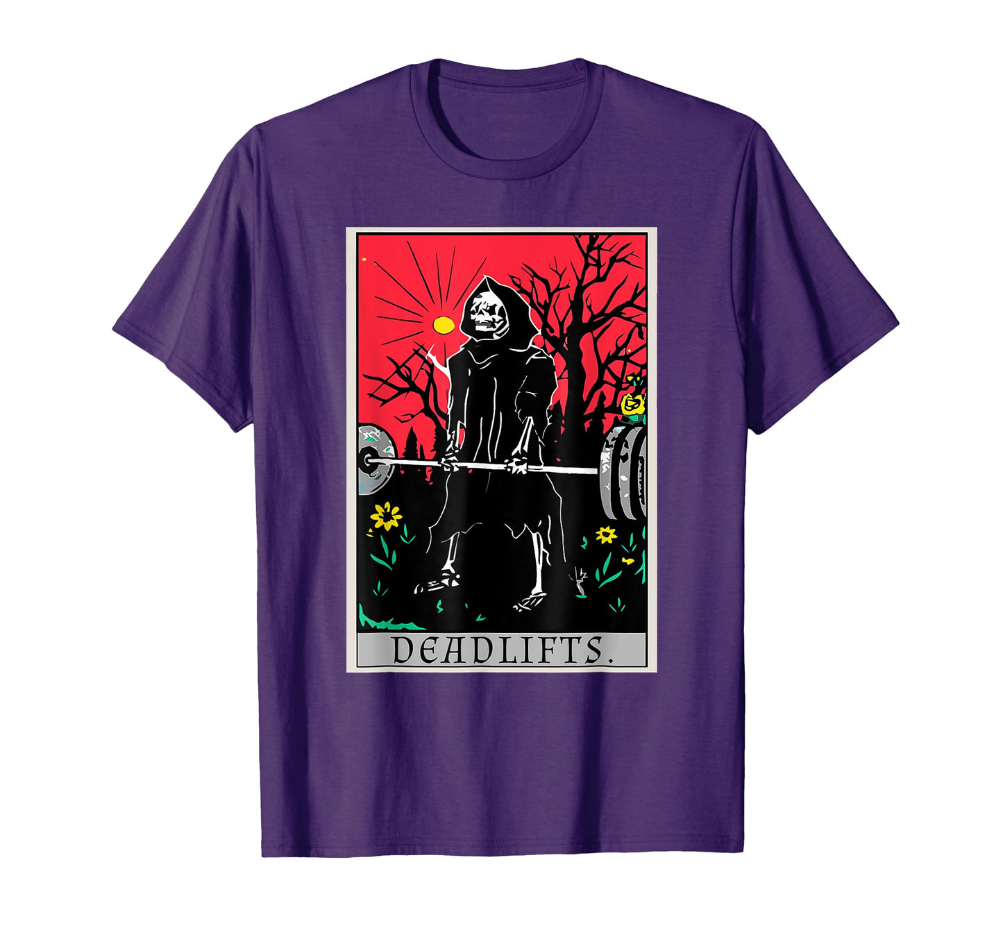 Tarot Card Funny Gym Deadlifts Workout Deadlift Fitness T-Shirt