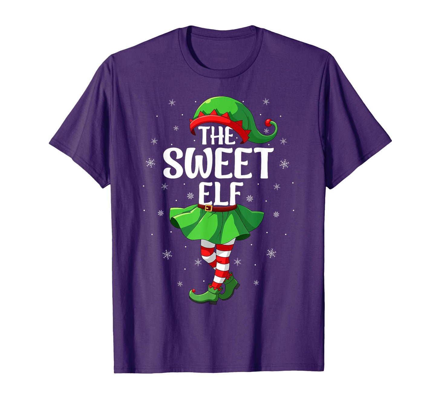 Sweet Elf Christmas Girls Women Elf Squad Xmas Family T-Shirt