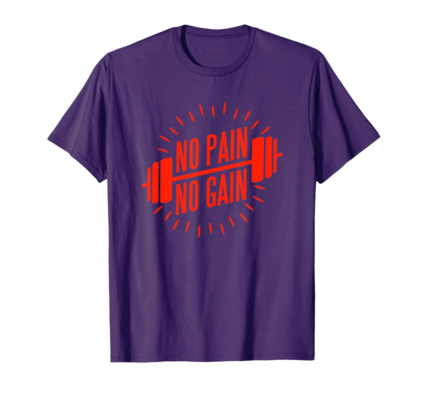 No Pain No Gain Fitness Gym Clothing Equipment Men Women T-Shirt
