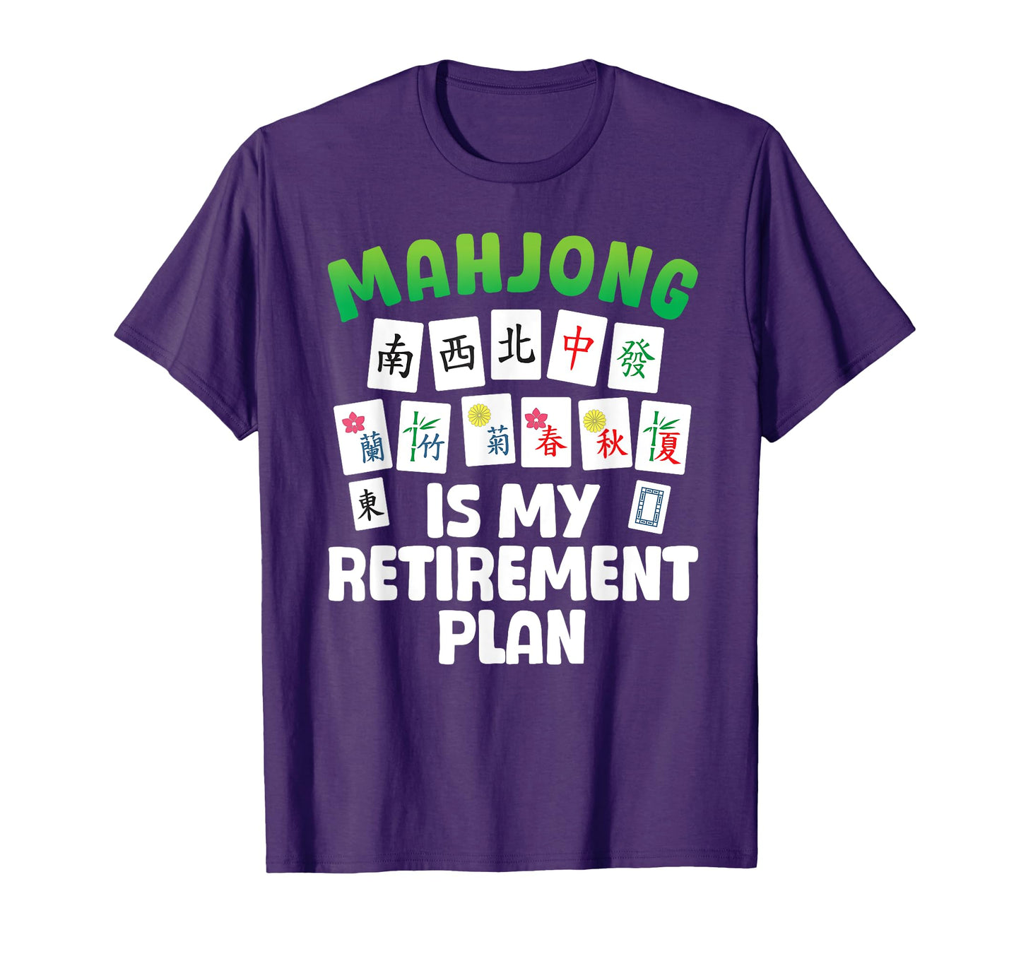 Funny Mahjong Art For Men Women Retirement Mahjong Player T-Shirt
