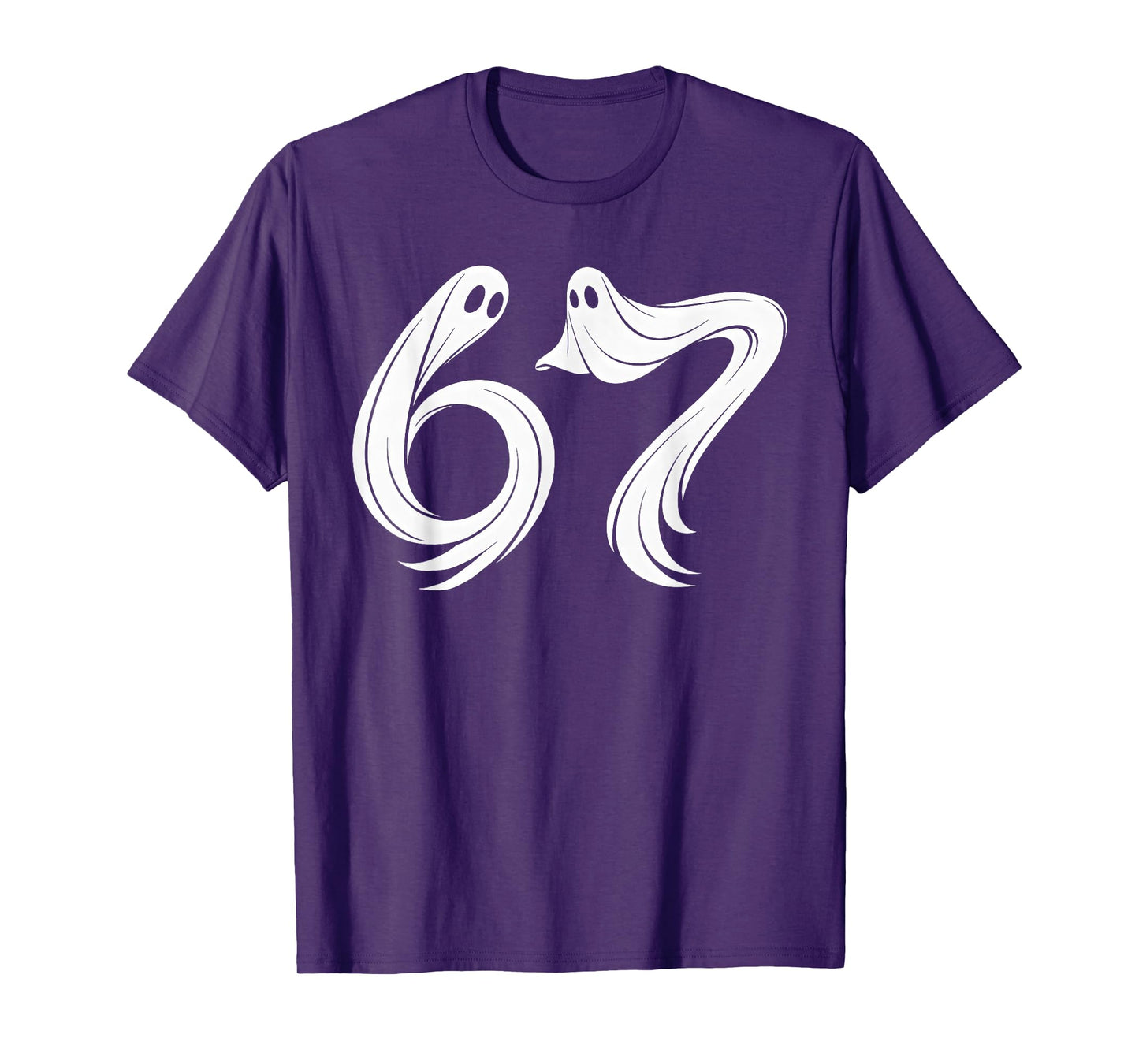Funny Six Seven 6 7 Meme 67 Design Ghost Halloween Costume T-Shirt