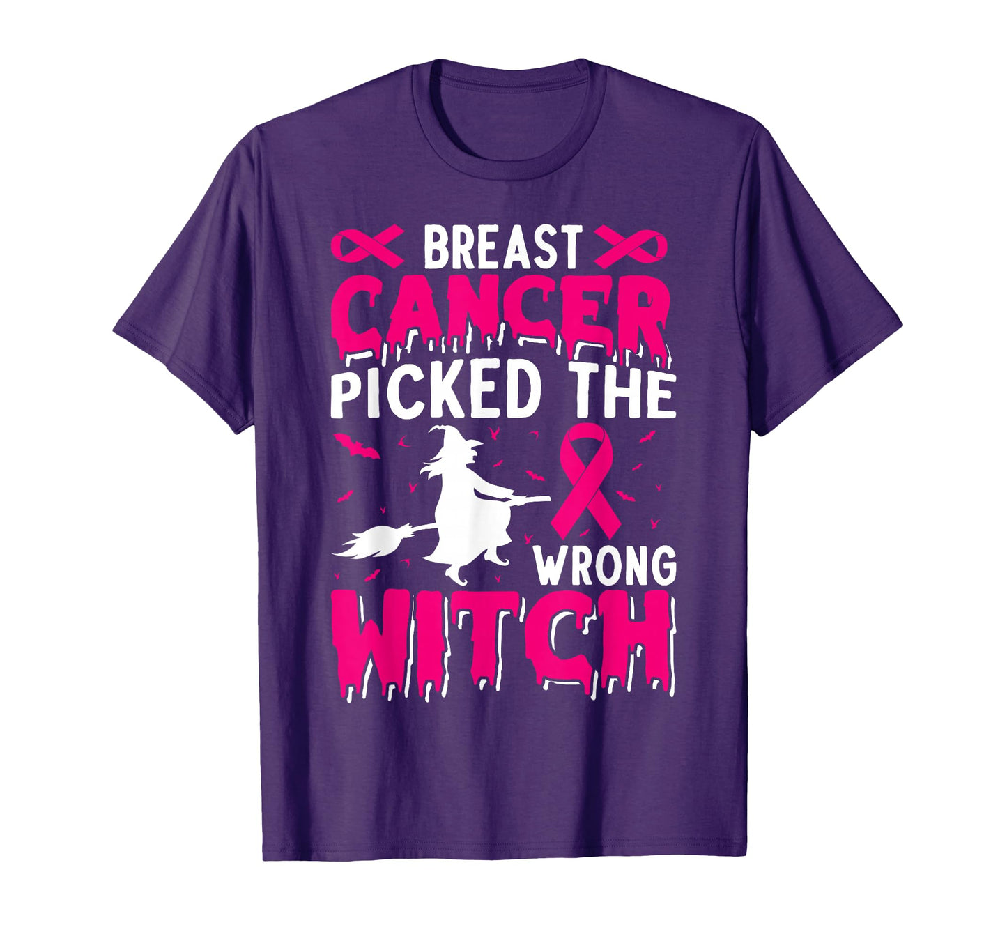Breast Cancer Awareness Halloween Pink Ribbon Spooky Strong T-Shirt
