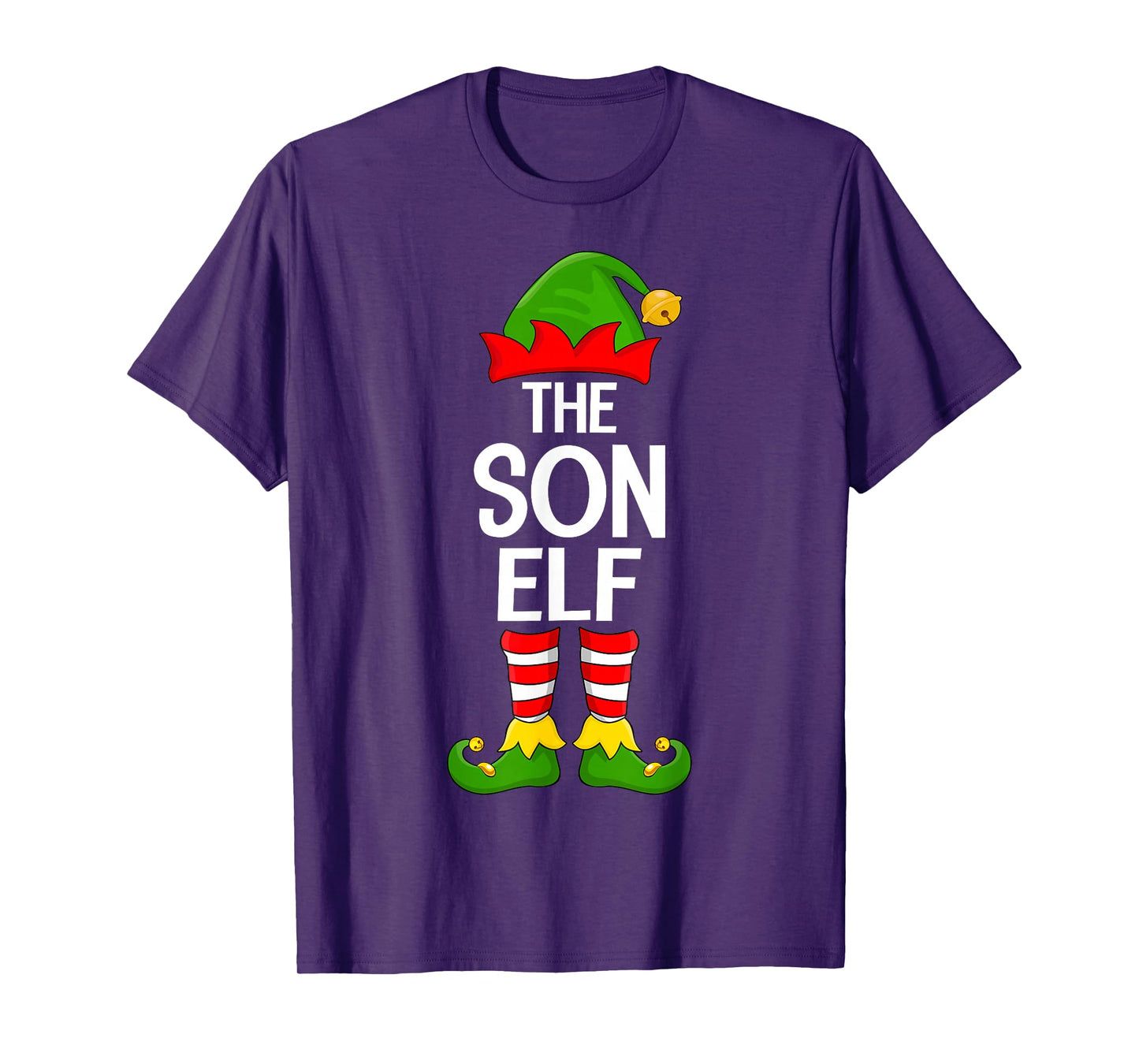 Son Elf Xmas Matching Family Elf Squad Christmas T-Shirt