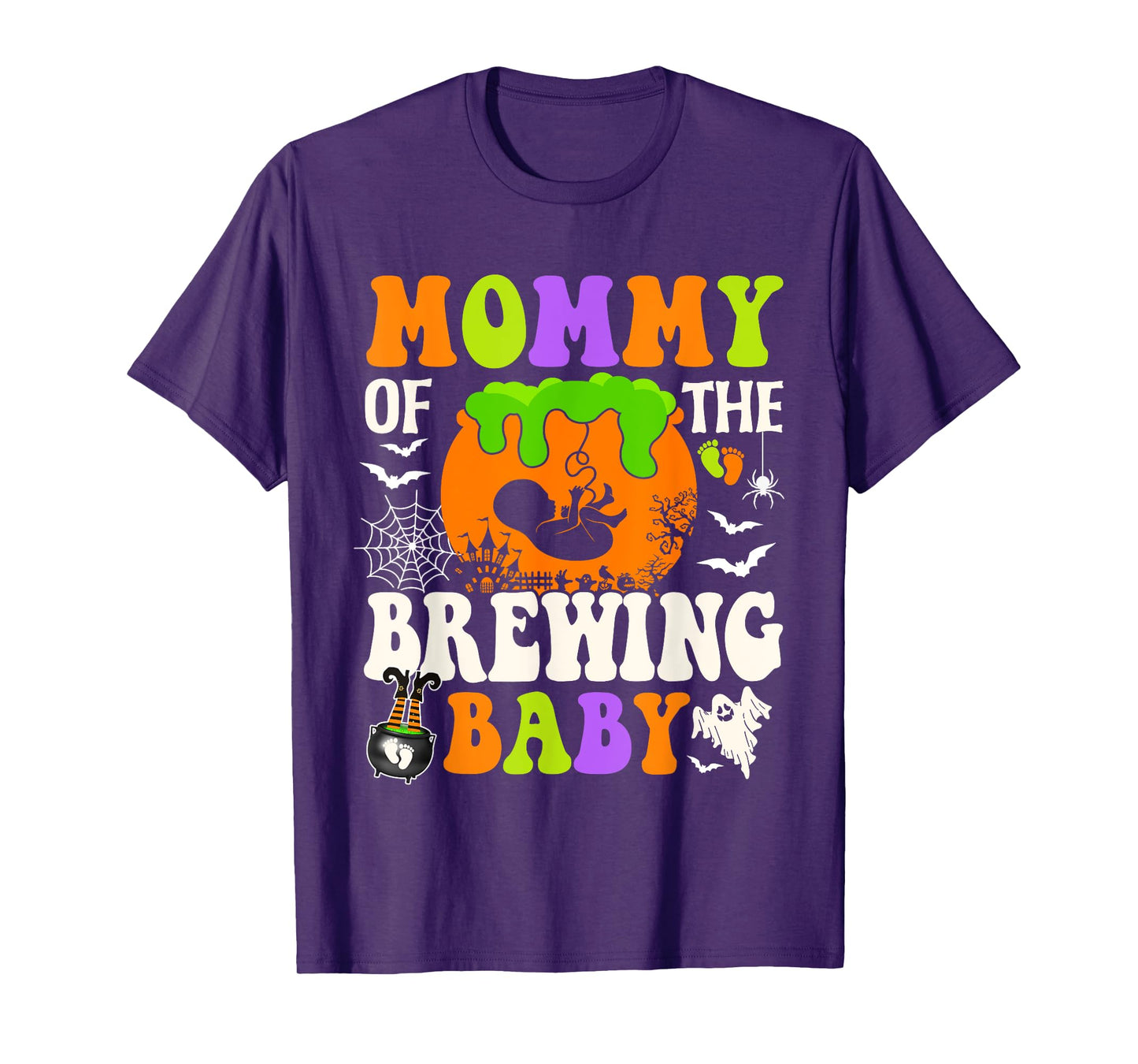 Mommy Of The Brewing Baby Halloween Pregnancy Baby Shower T-Shirt