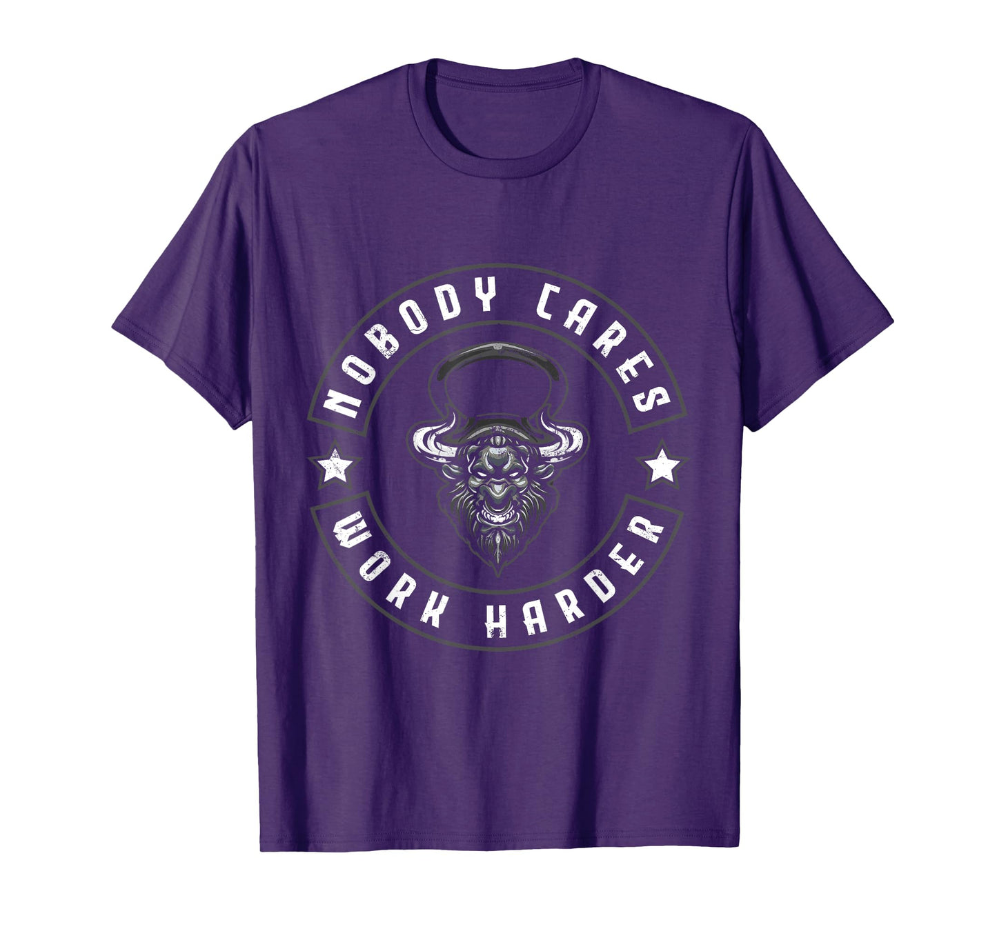 Nobody Cares Work Harder Kettlebell Workout Weightlifting T-Shirt