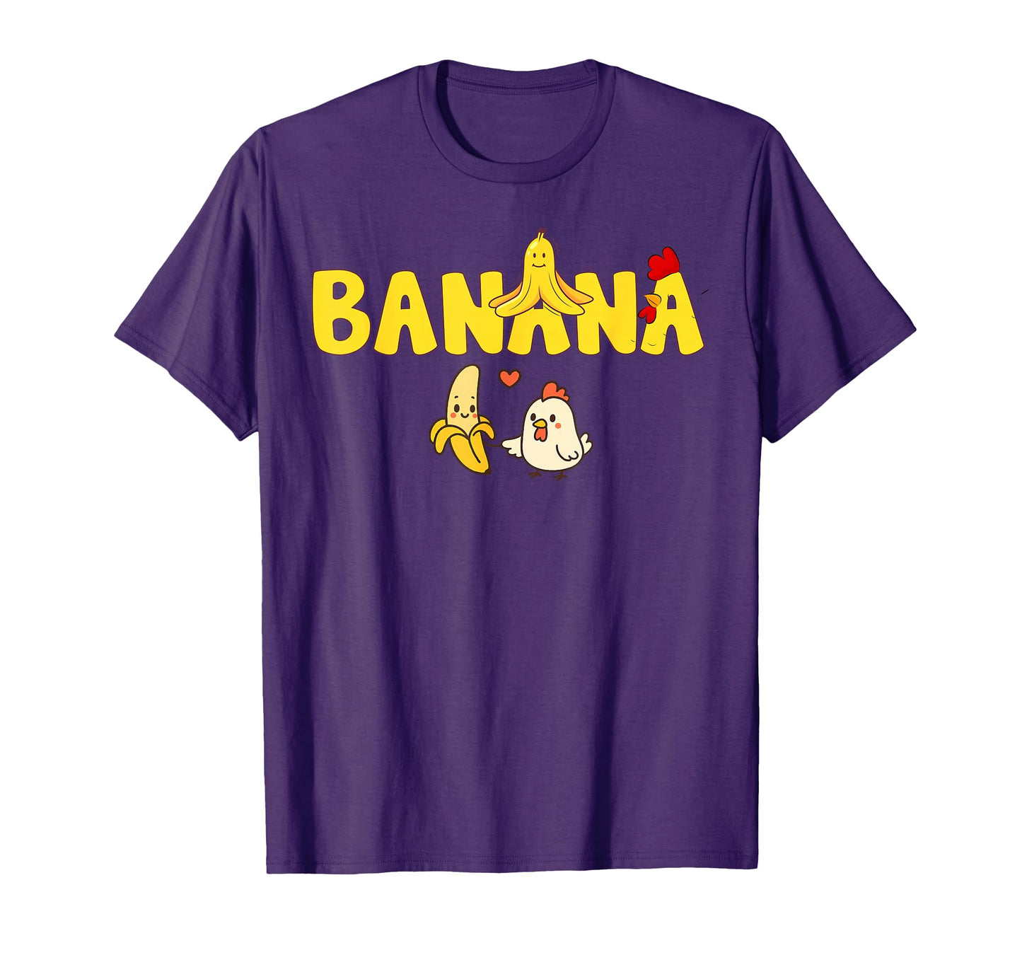 Funny Chicken & Banana Halloween Couples Family Costume 2025 T-Shirt