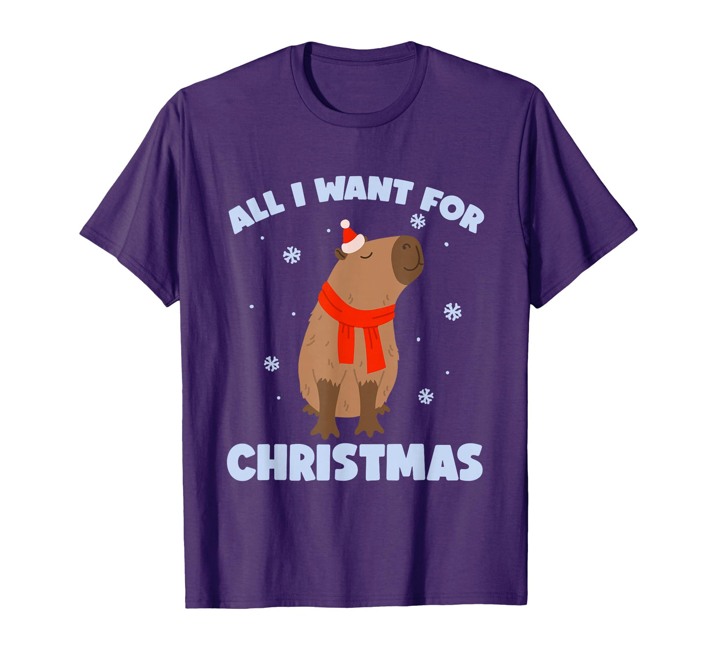 Want for Christmas is Capy | Christmas Capybara Santa T-Shirt