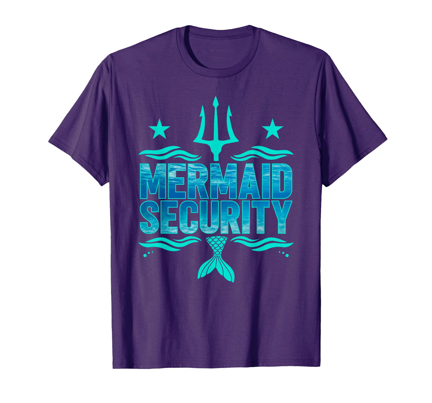 Mermaid Security Squad Matching Trident Birthday Love Merman T-Shirt