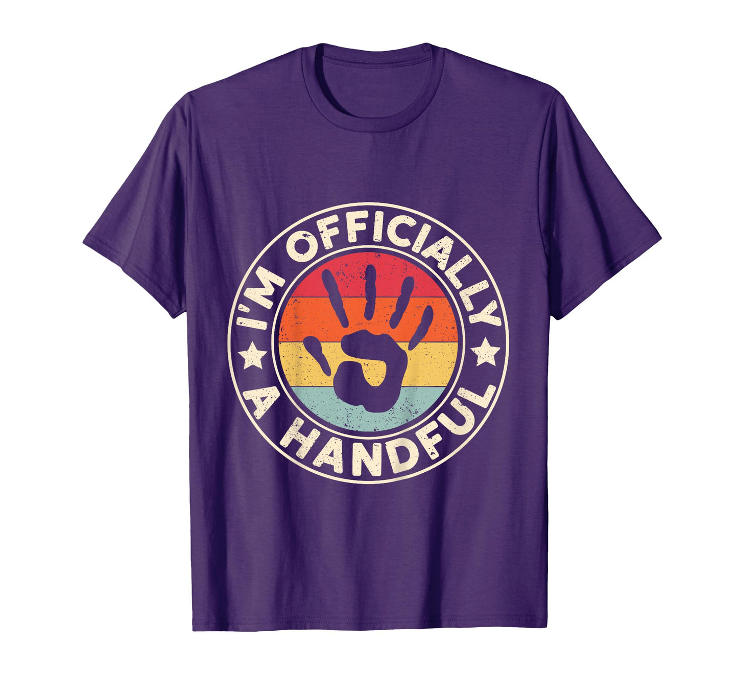 Kids I'm Officially A Handful Five Cute 5th Birthday Turning 5 T-Shirt