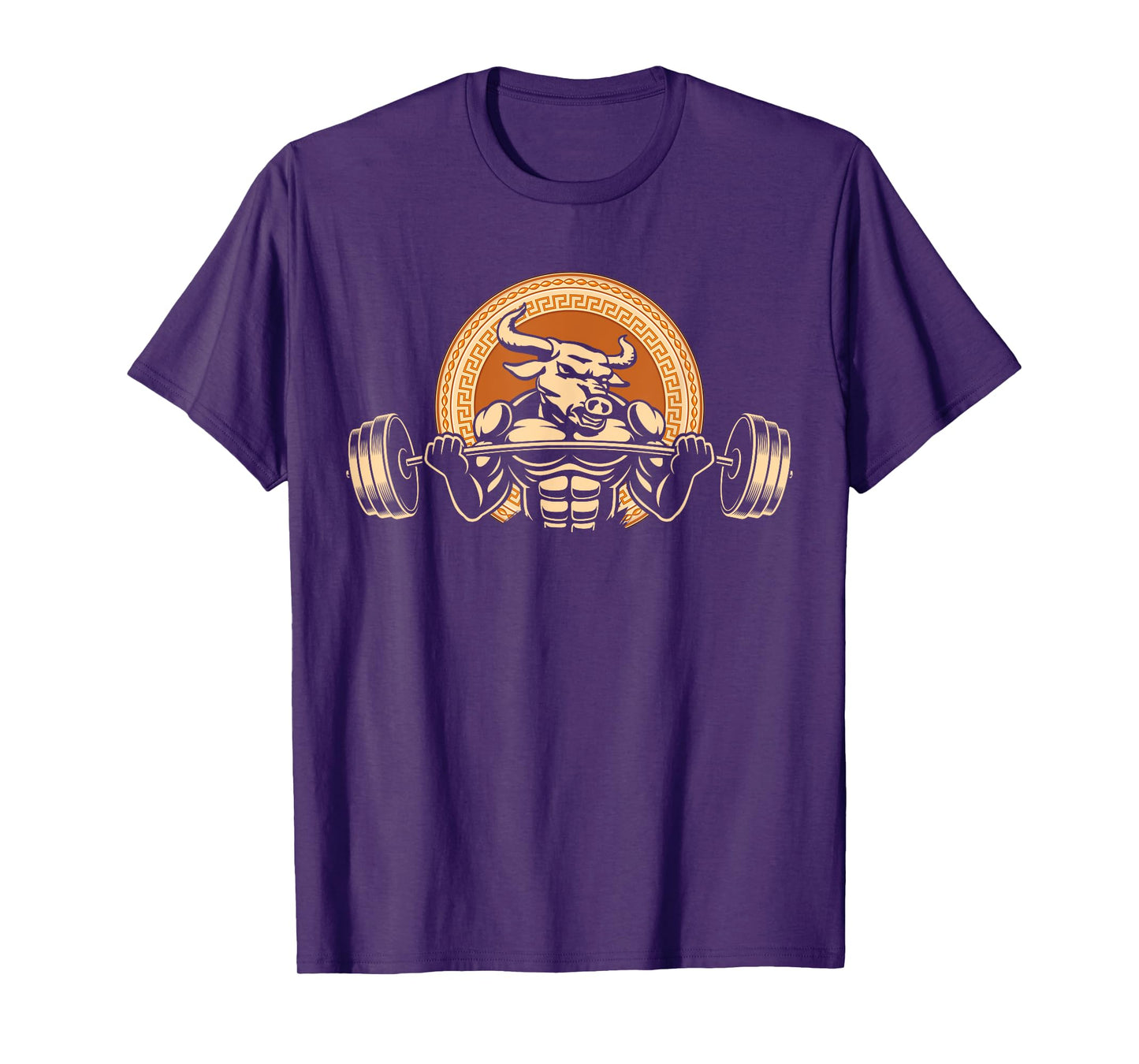 Minotaur Lifts Weights, Fitness Workout at Gym - Minotaur T-Shirt