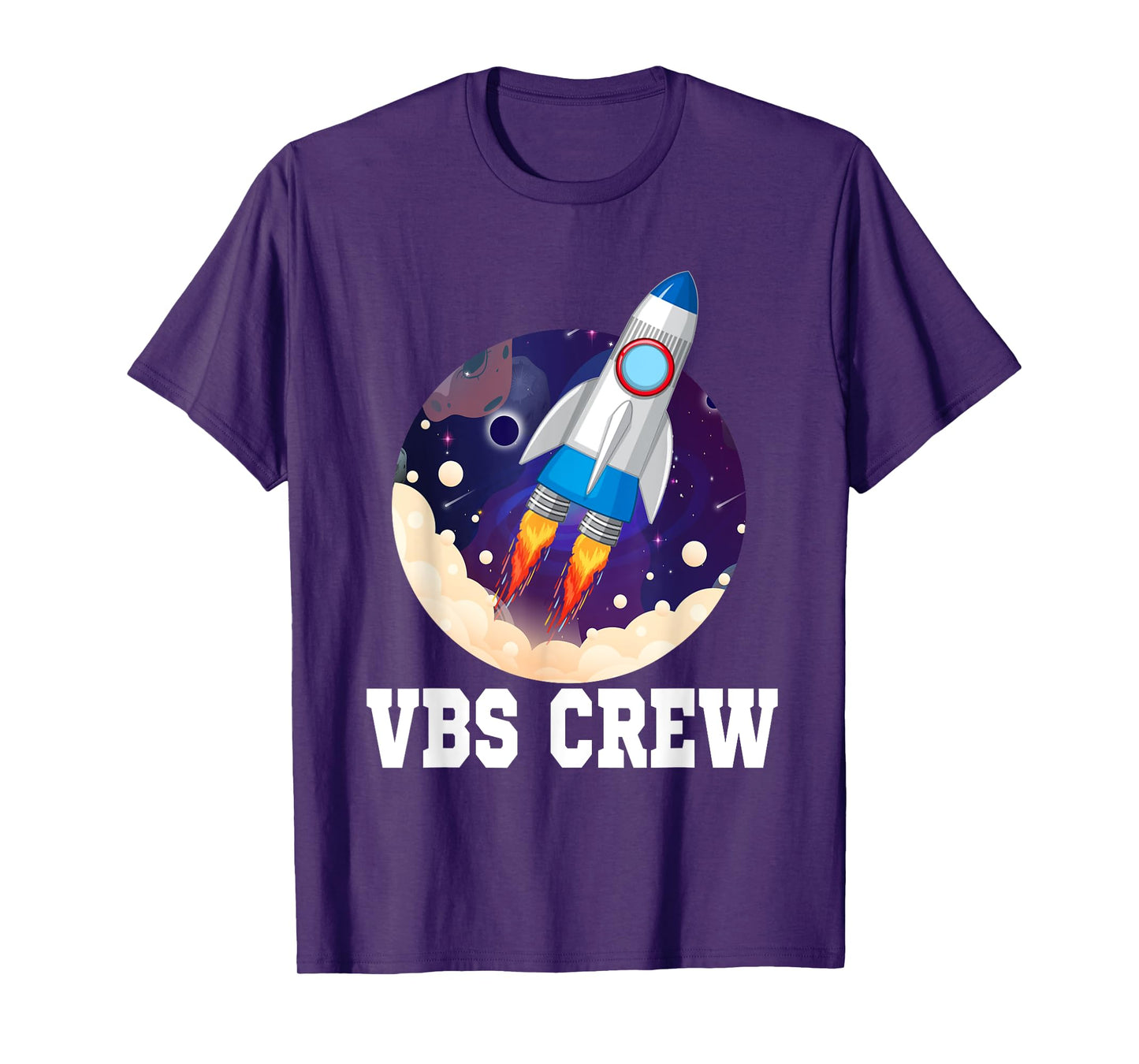 I Love VBS 2025 Space Crew Vacation Bible School Rocket T-Shirt