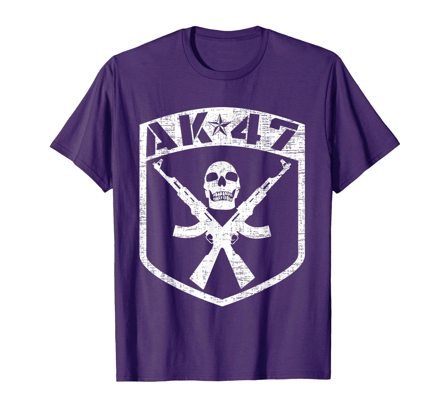 Kalashnikov Skull AK-47 Assualt Rifle Gun T-Shirt