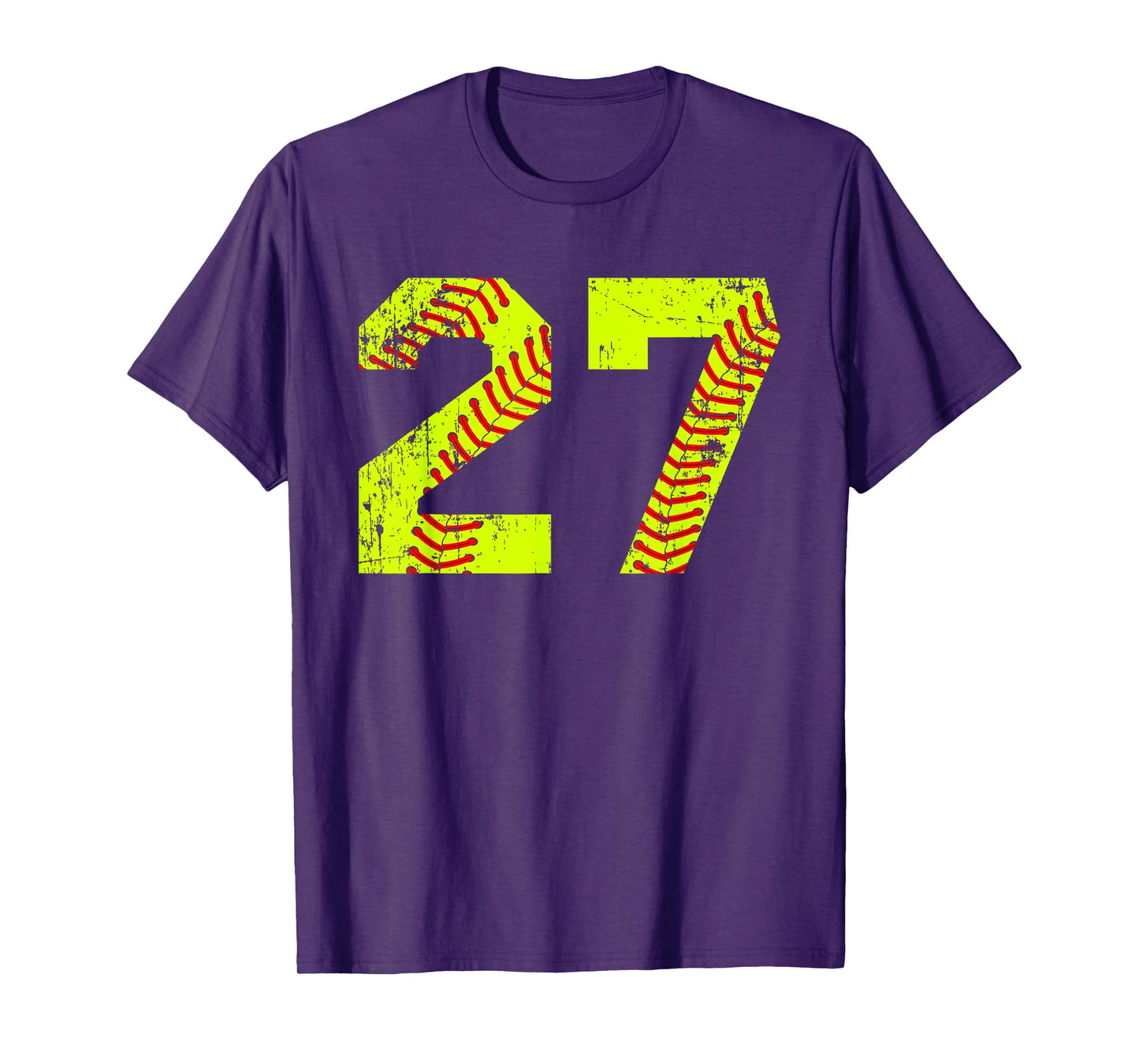 Vintage Softball 27 Jersey Number T-Shirt