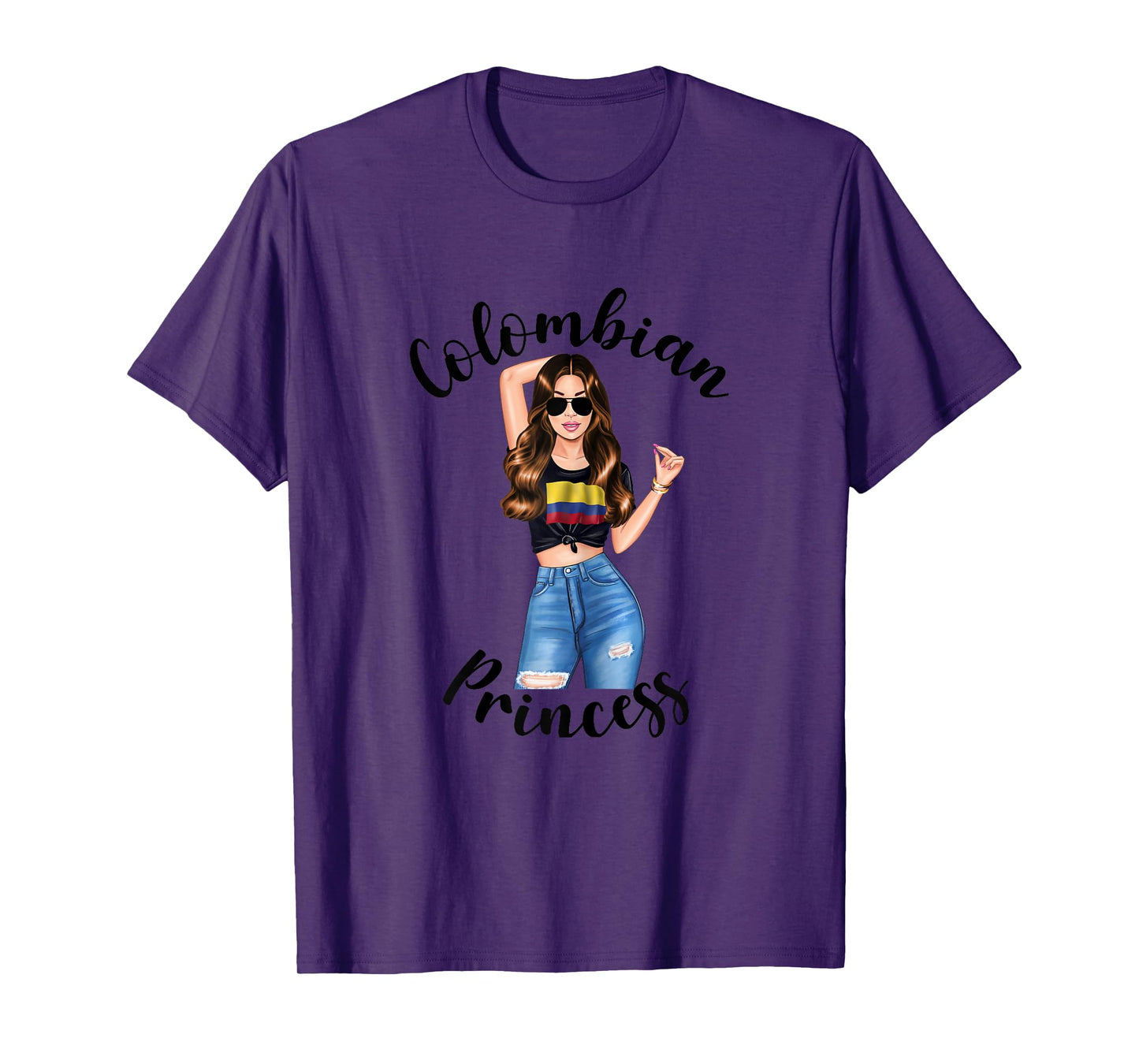 Colombian Princess Colombia Flag South American Latin Beauty T-Shirt