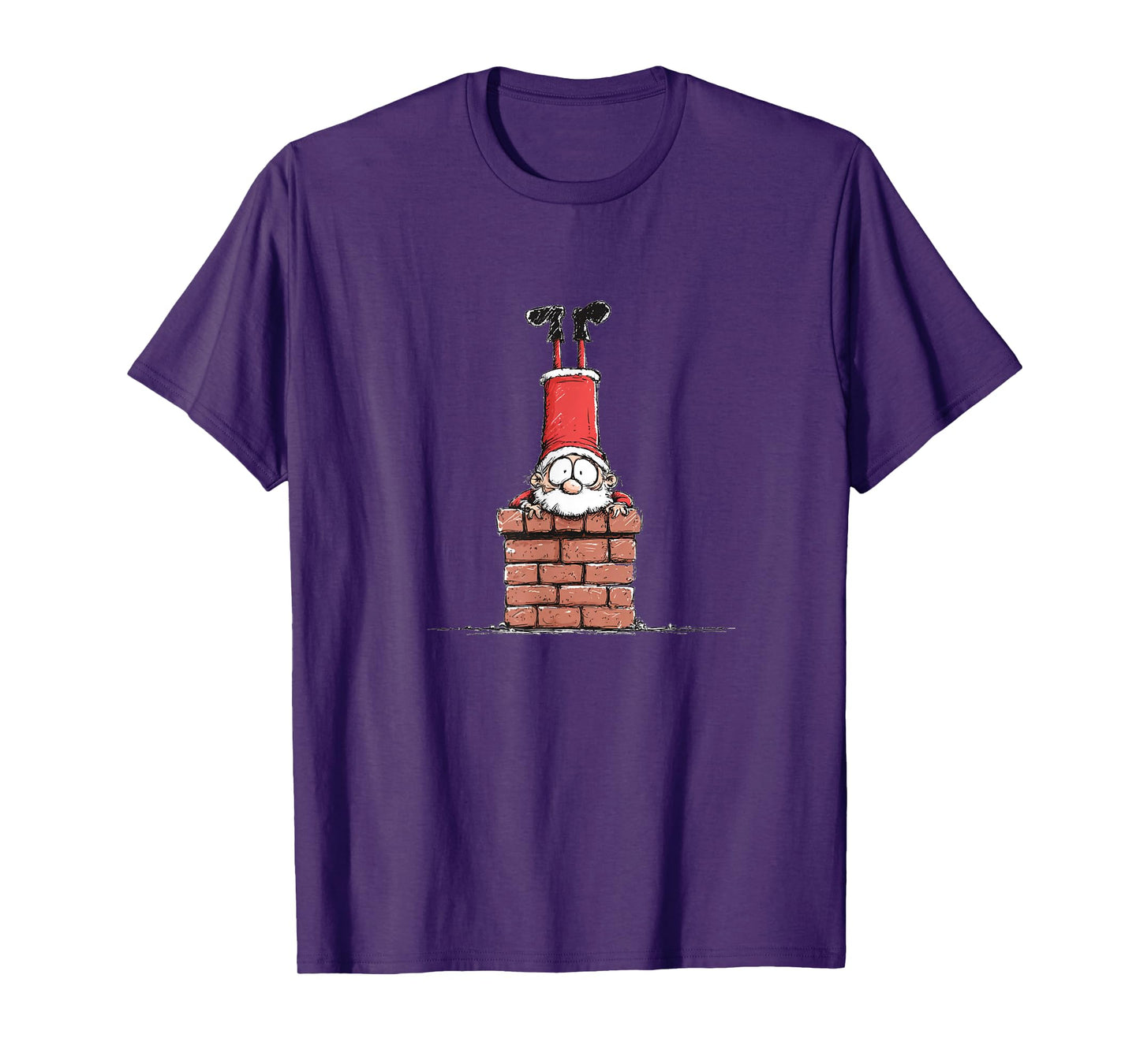 Funny Yoga Chimney for Santa Claus and Christmas Season T-Shirt