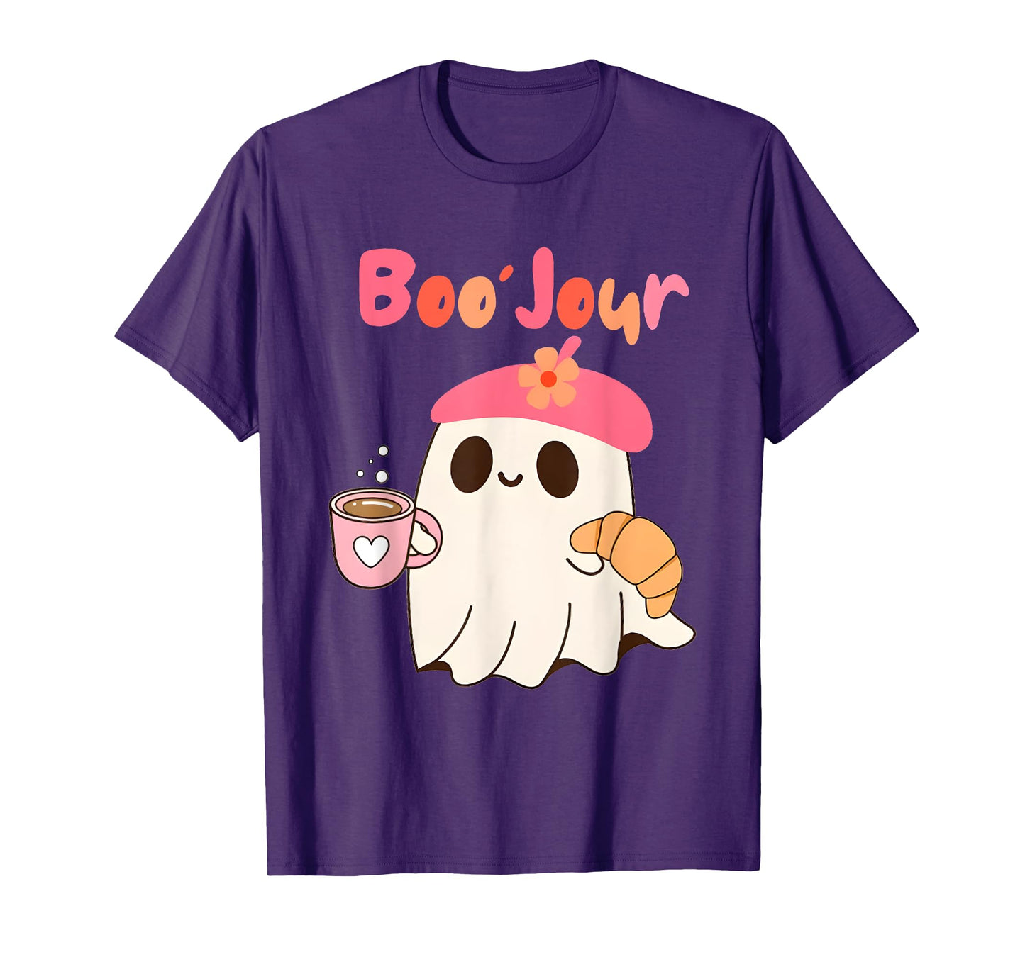 Boo Jour Ghost French Teacher Vintage Teacherlife Groovy T-Shirt
