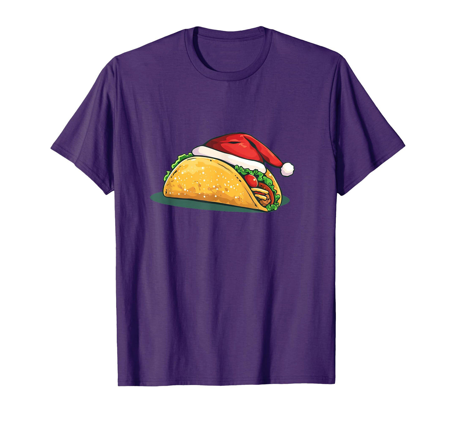 Festive Taco Food Costume for Santa Claus Hat Lovers T-Shirt