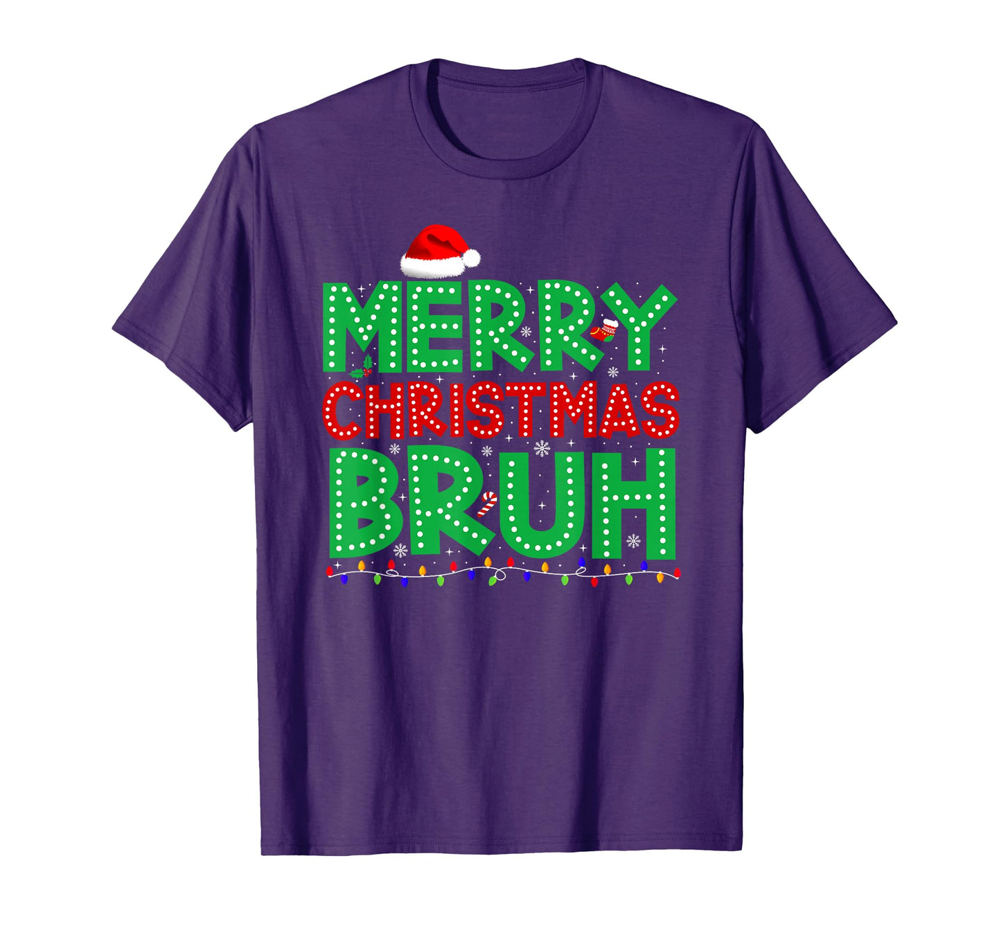 Merry Christmas Bruh Funny Meme Bro Greeting Teens Boys Men T-Shirt