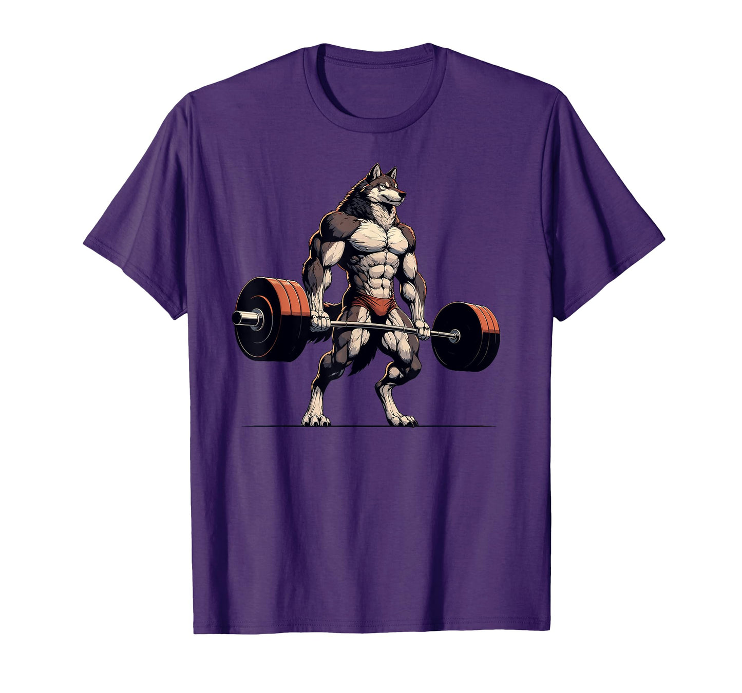 Funny Workout Gym Jokes Tee Bodybuilding Fitness Wolf Bodybuilder Gym Weightlifting Motivation Tee Deadlift T-Shirt