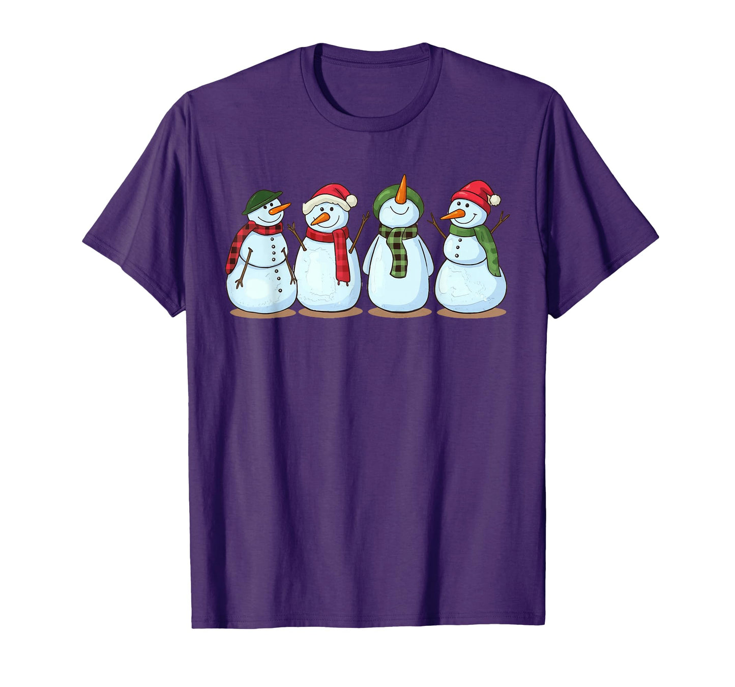 Cute Christmas Snowman Cool Snowman Men Women Kids Xmas T-Shirt