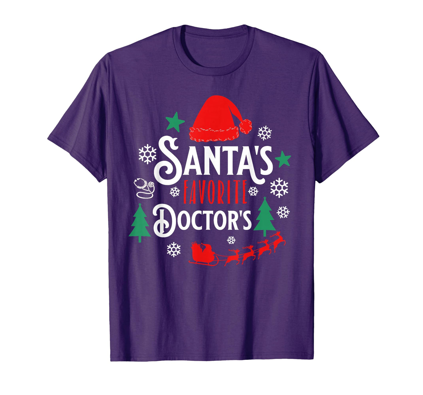 Santa Loves Doctor's Funny Christmas Doctor Holiday T-Shirt