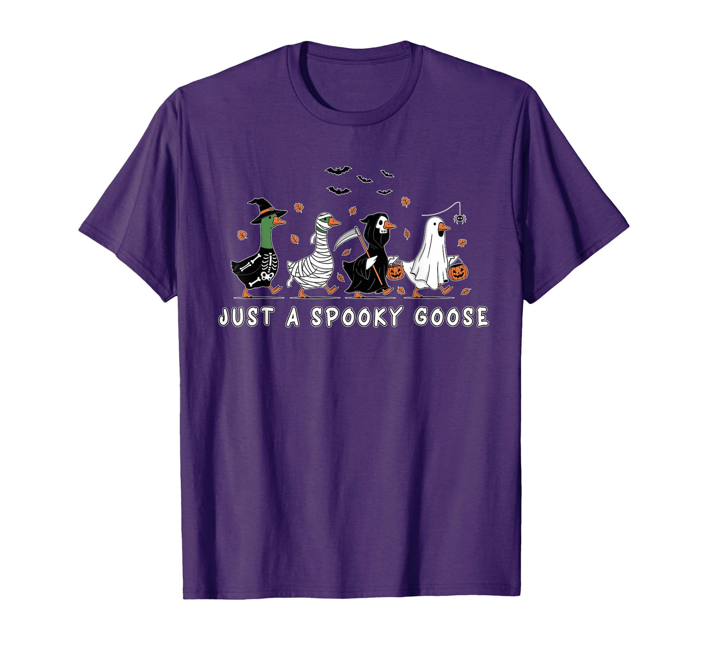Just A Spooky Goose Halloween Silly Goose Funny Halloween T-Shirt