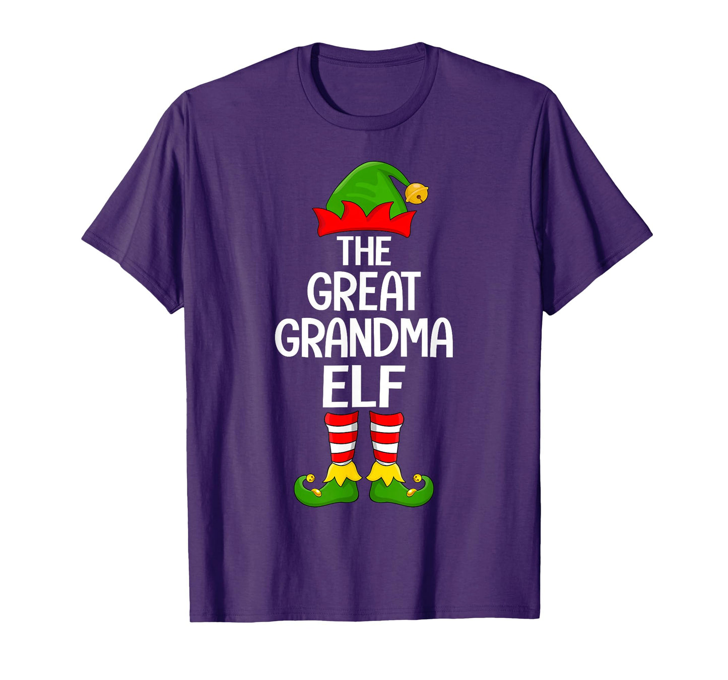 Great Grandma Elf Xmas Matching Family Elf Squad Christmas T-Shirt