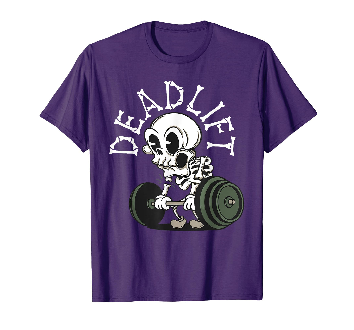 Deadlift Funny Halloween Skeleton Weight Lifting Workout Men T-Shirt