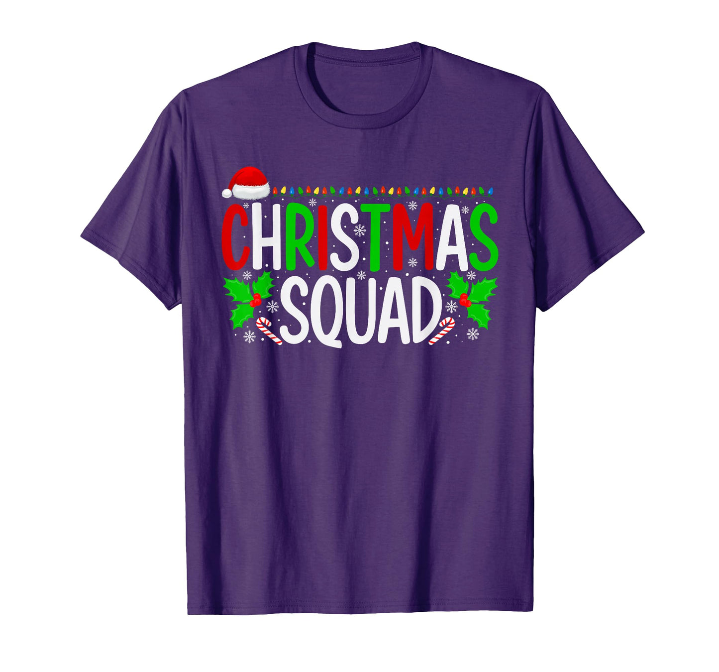Christmas Squad Santa Hat Family Xmas Pajamas Men Women T-Shirt