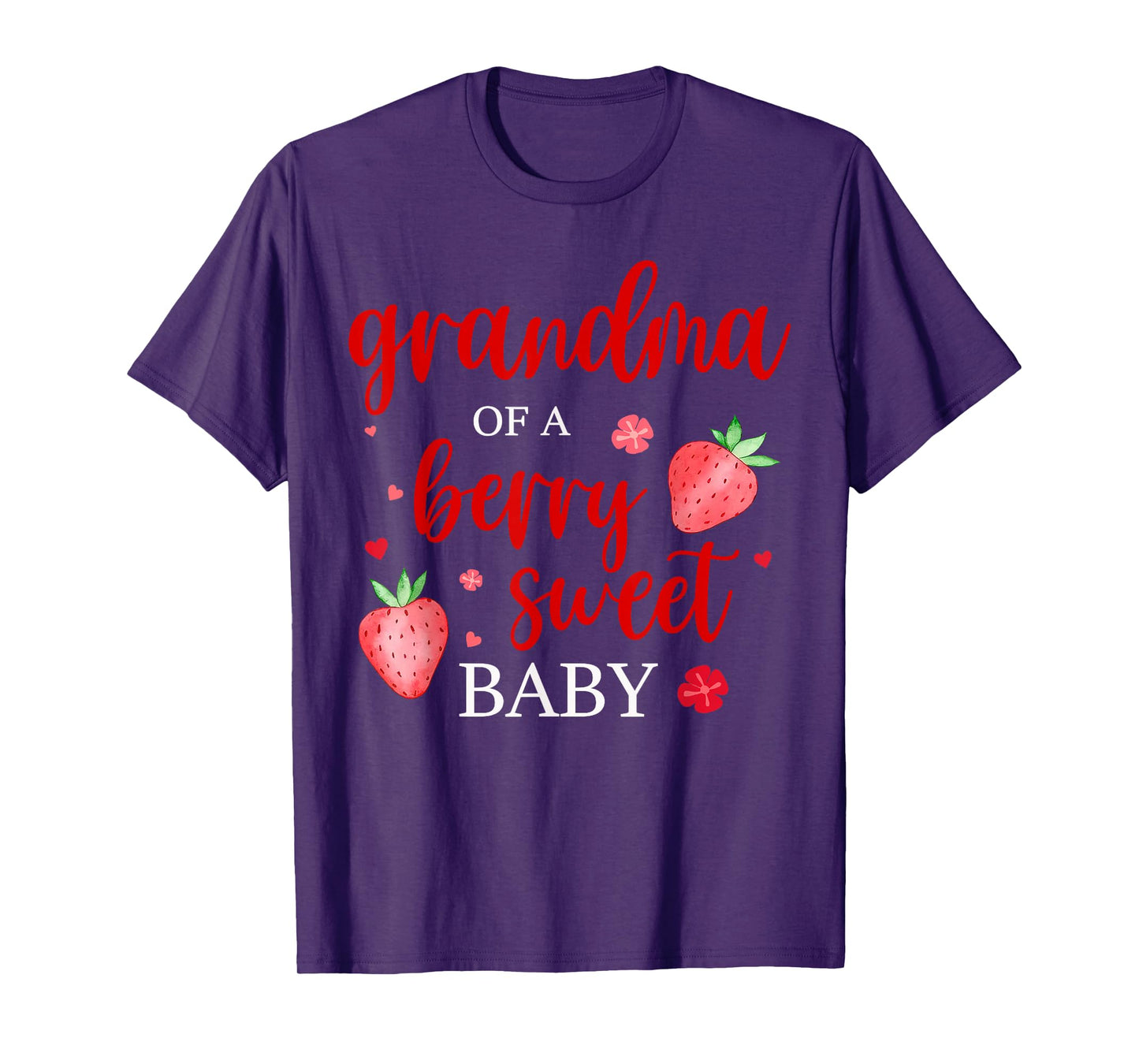 Grandma Of A Berry Sweet One Strawberry Baby First Birthday T-Shirt