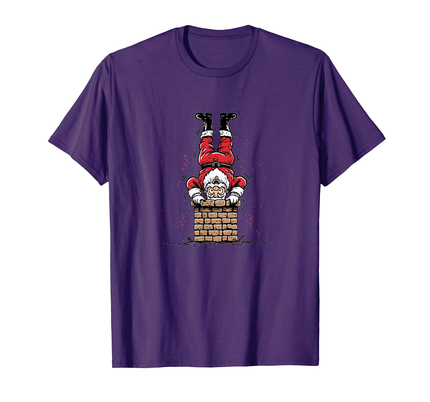 Pretty Santa Claus with Chimney Look for Boys and Girls T-Shirt
