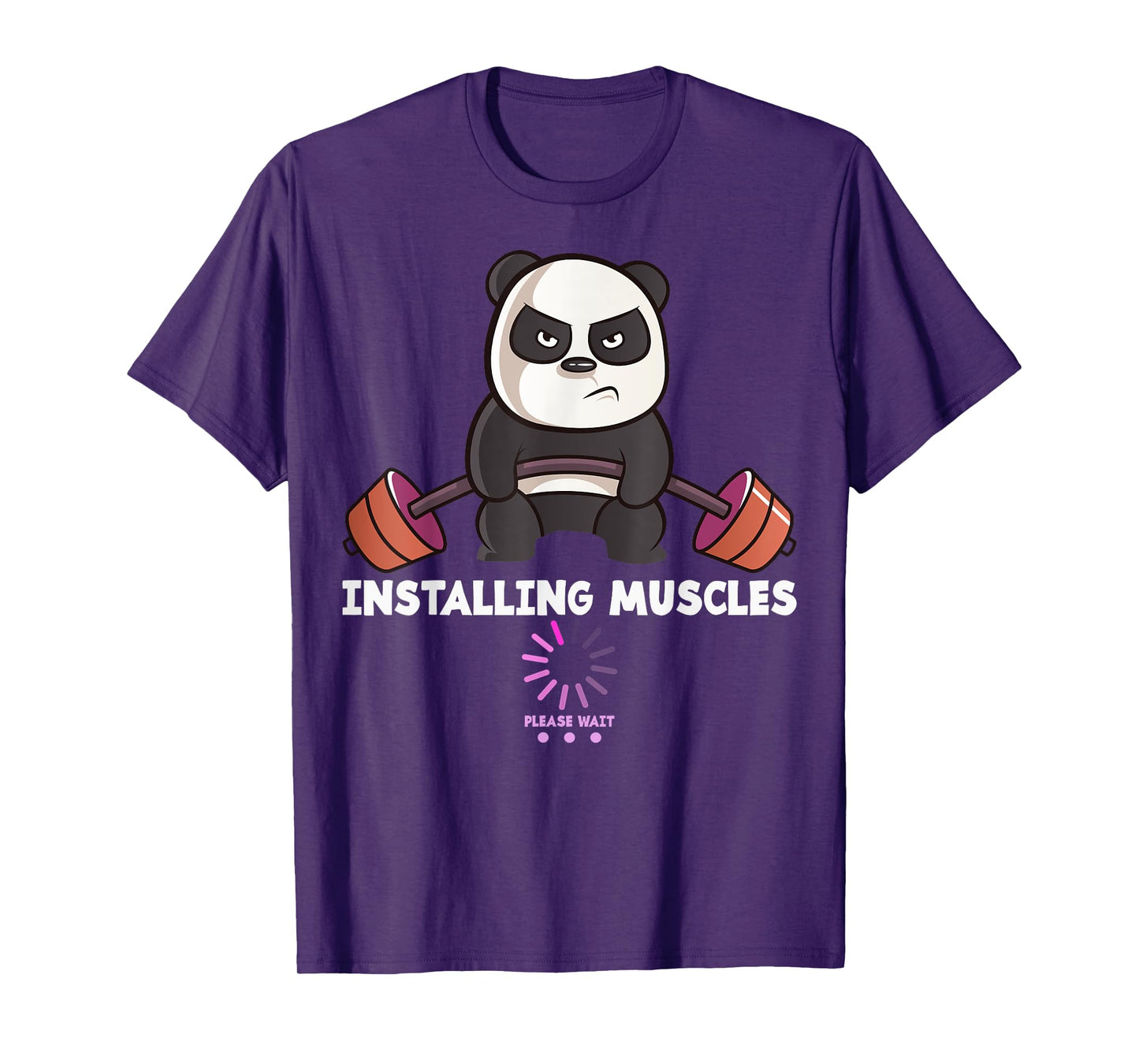 Panda Weightlifting Gym Workout Humor Deadlift Inspirational T-Shirt