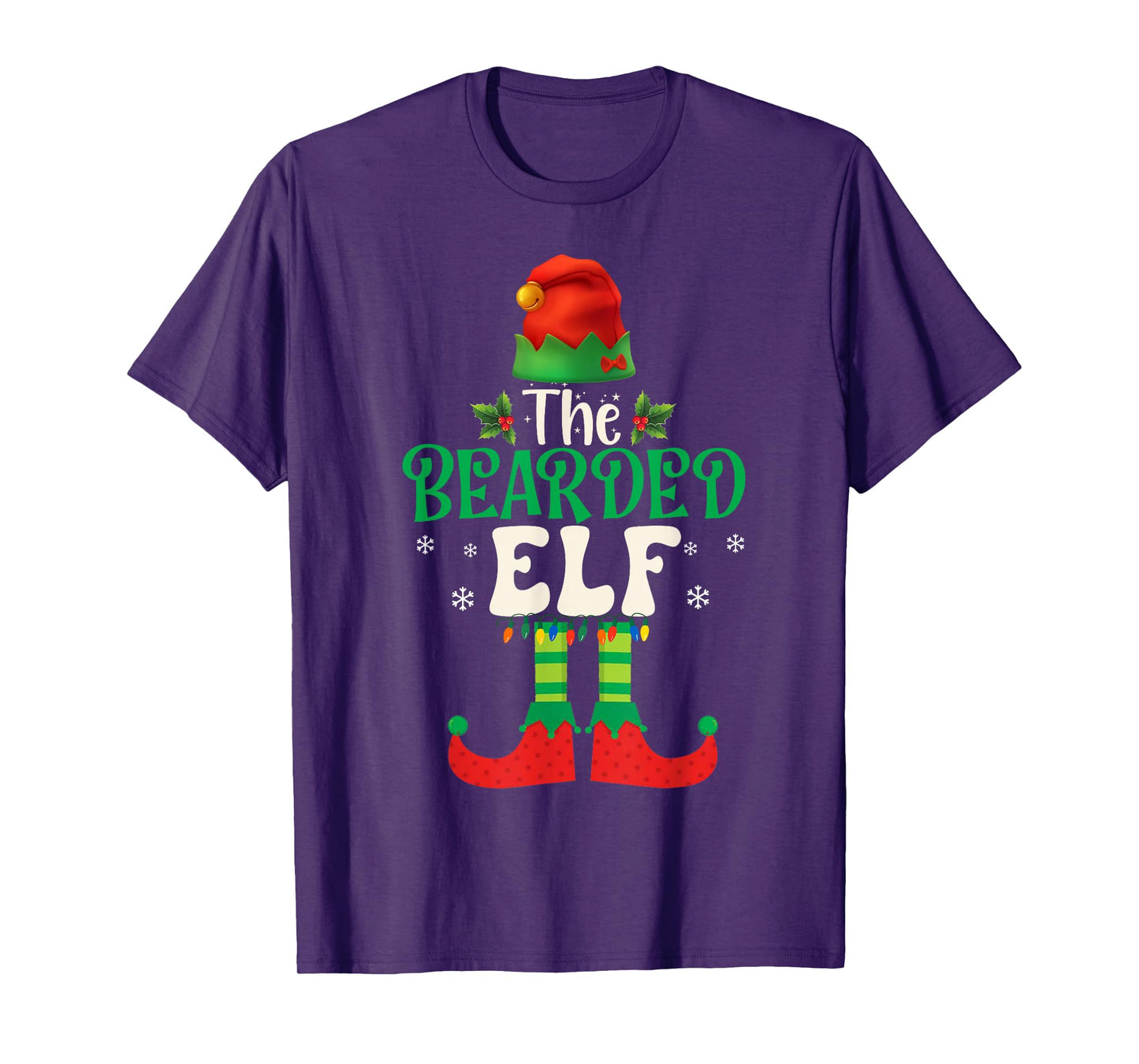Funny The Bearded Elf Group Matching Family Christmas 2025 T-Shirt