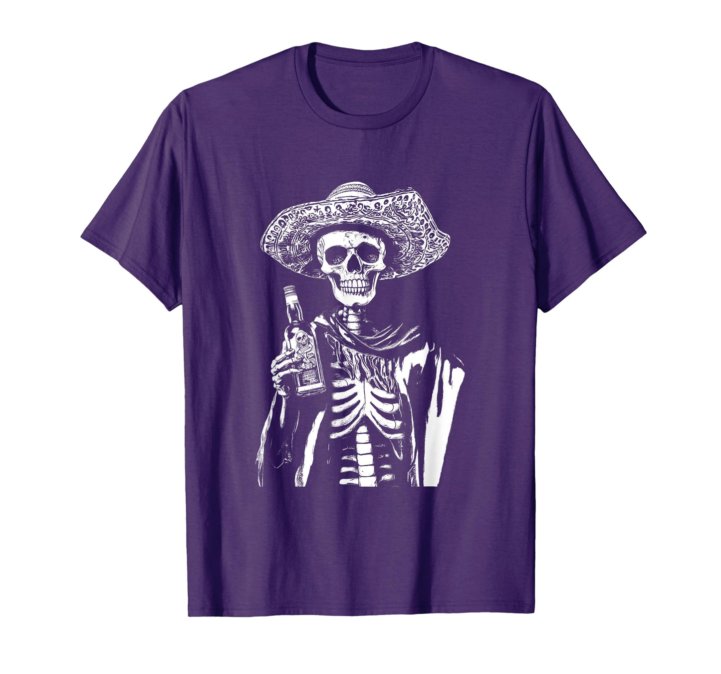 Vintage Skeleton Tequila Mexico Dia De Los Muertos Mexican T-Shirt