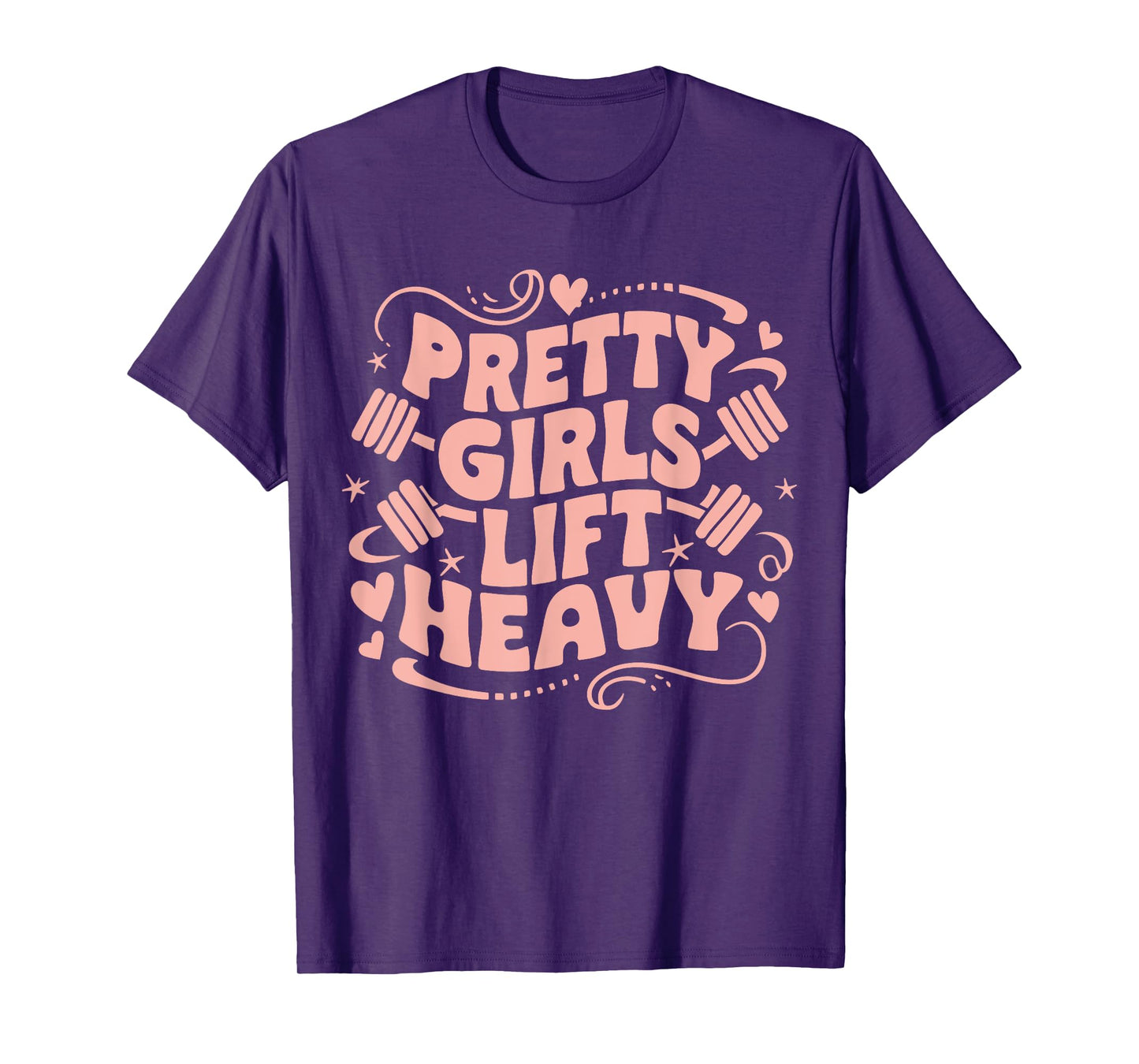 Weightlifting Fitness Gym Powerlifter Girl Pretty Girls Lift Heavy Black Women's Workout T-Shirt