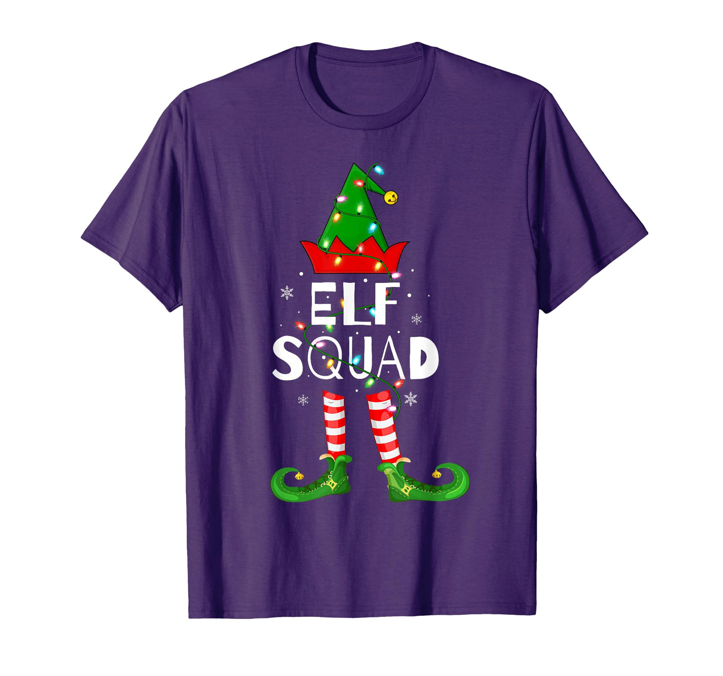 Elf Squad Xmas Matching Family Pajamas Funny Elf Christmas T-Shirt