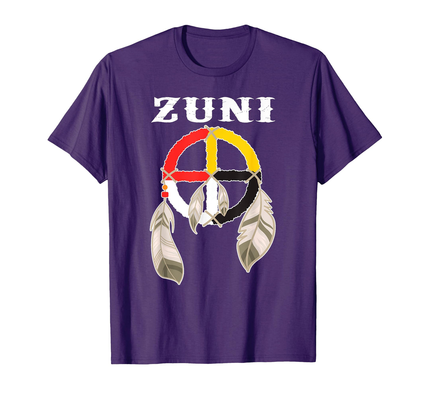 Zuni Tribe Nation Pueblo Native Indian Medicine Wheel T-Shirt
